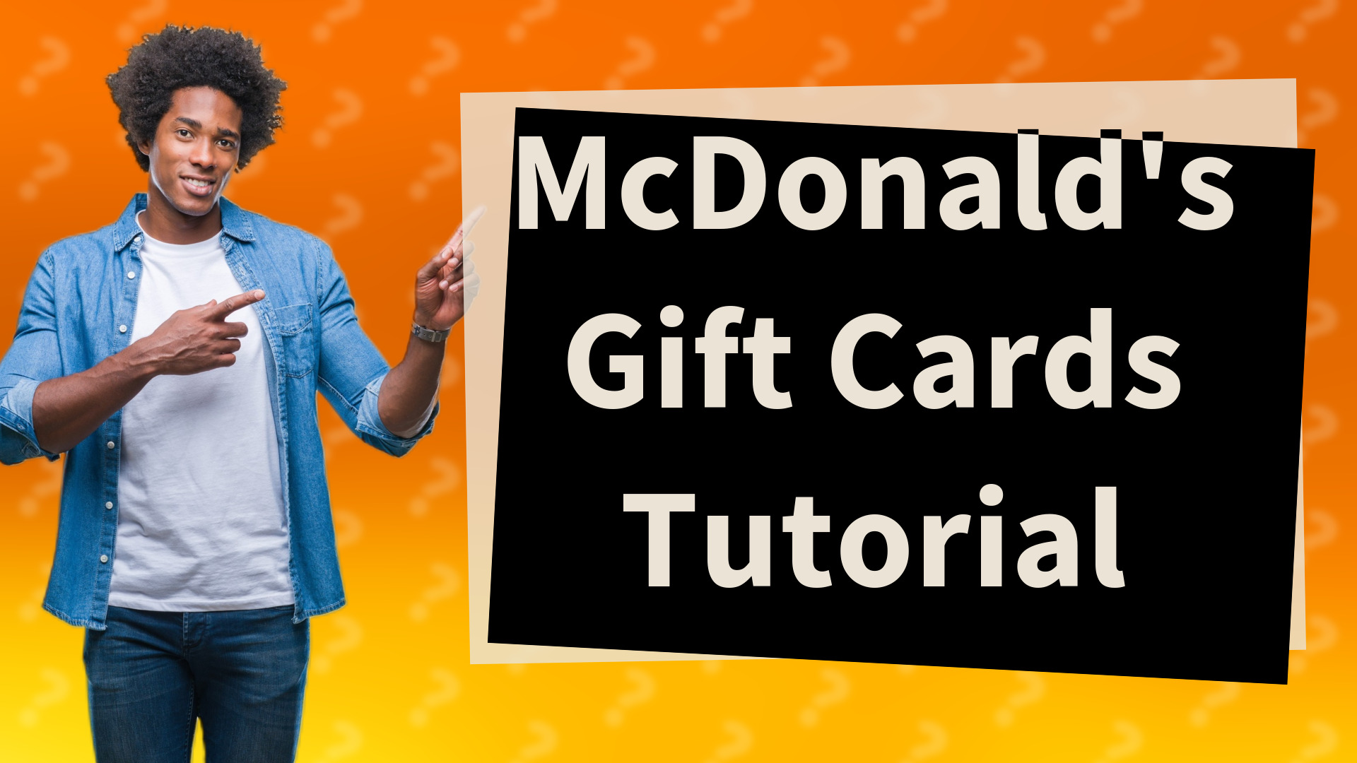 McDonald's Gift Cards Tutorial
