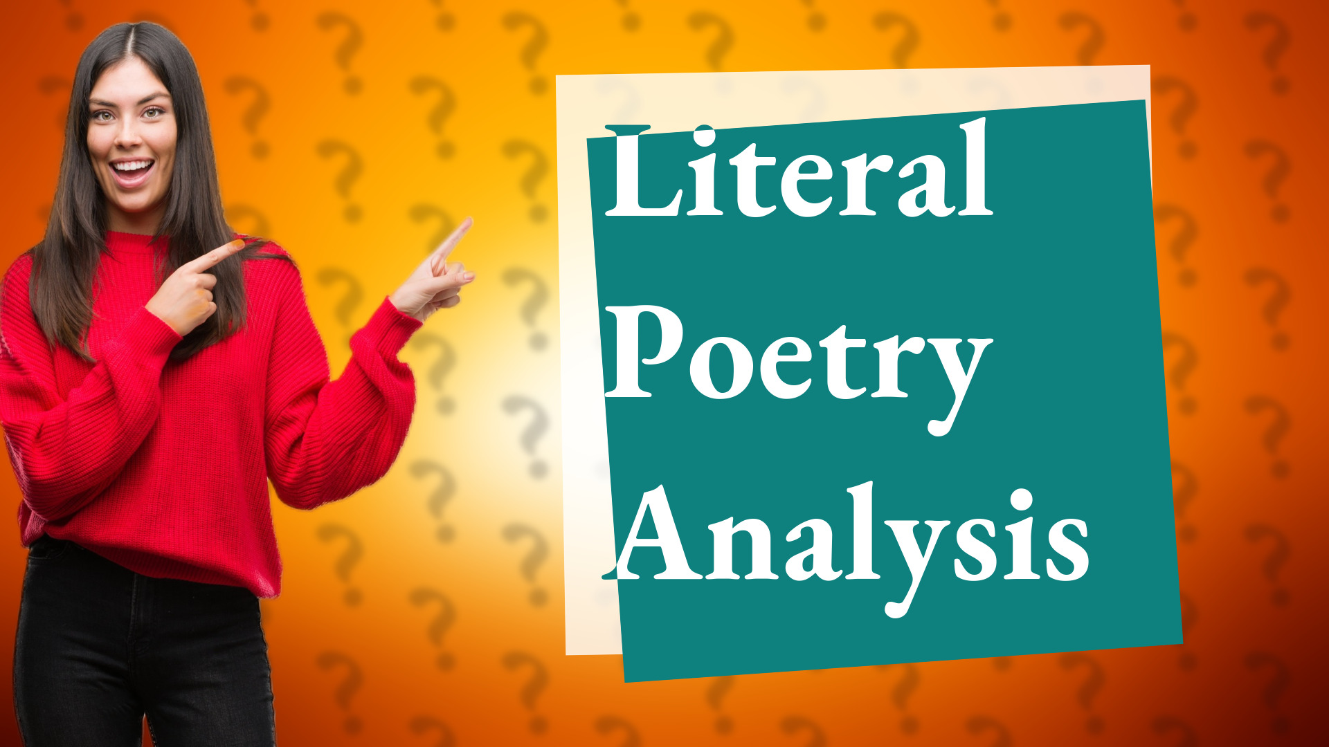 Literal Poetry Analysis