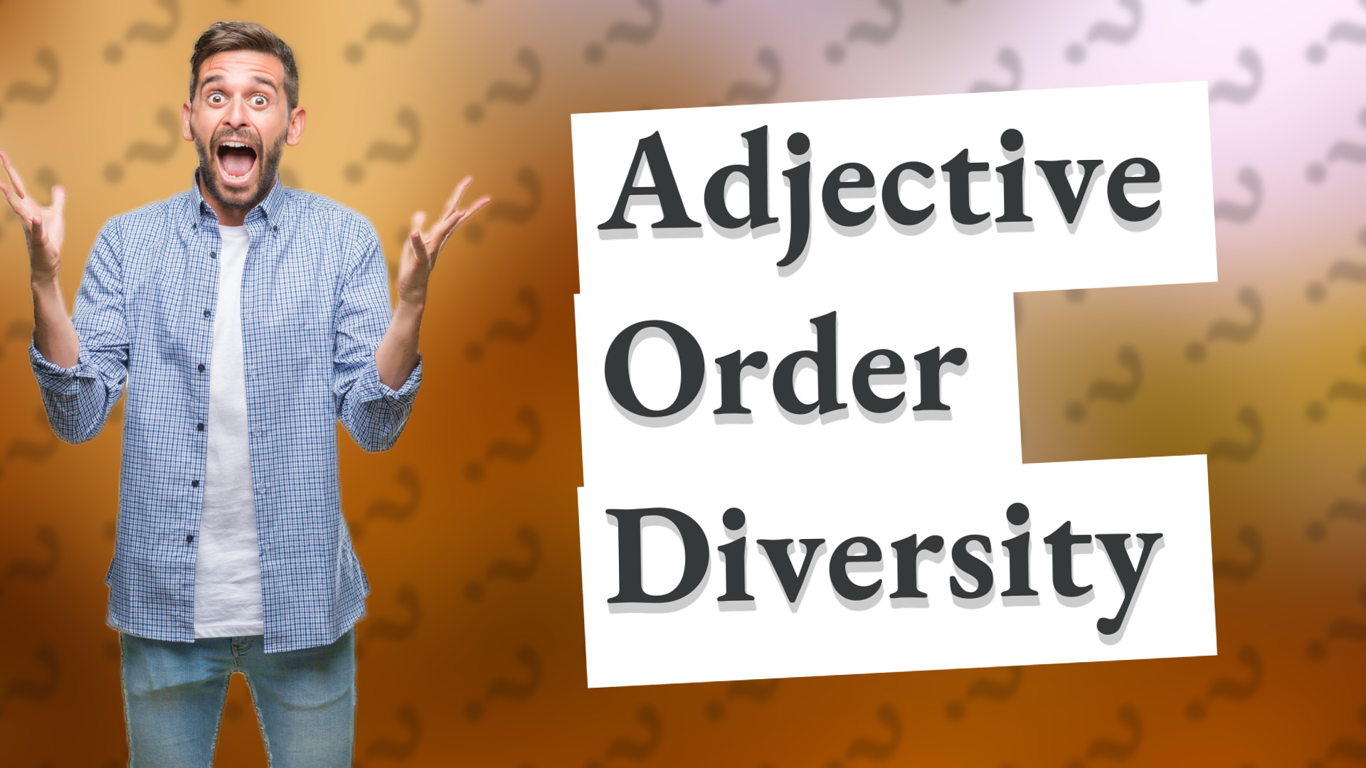 Adjective Order Diversity