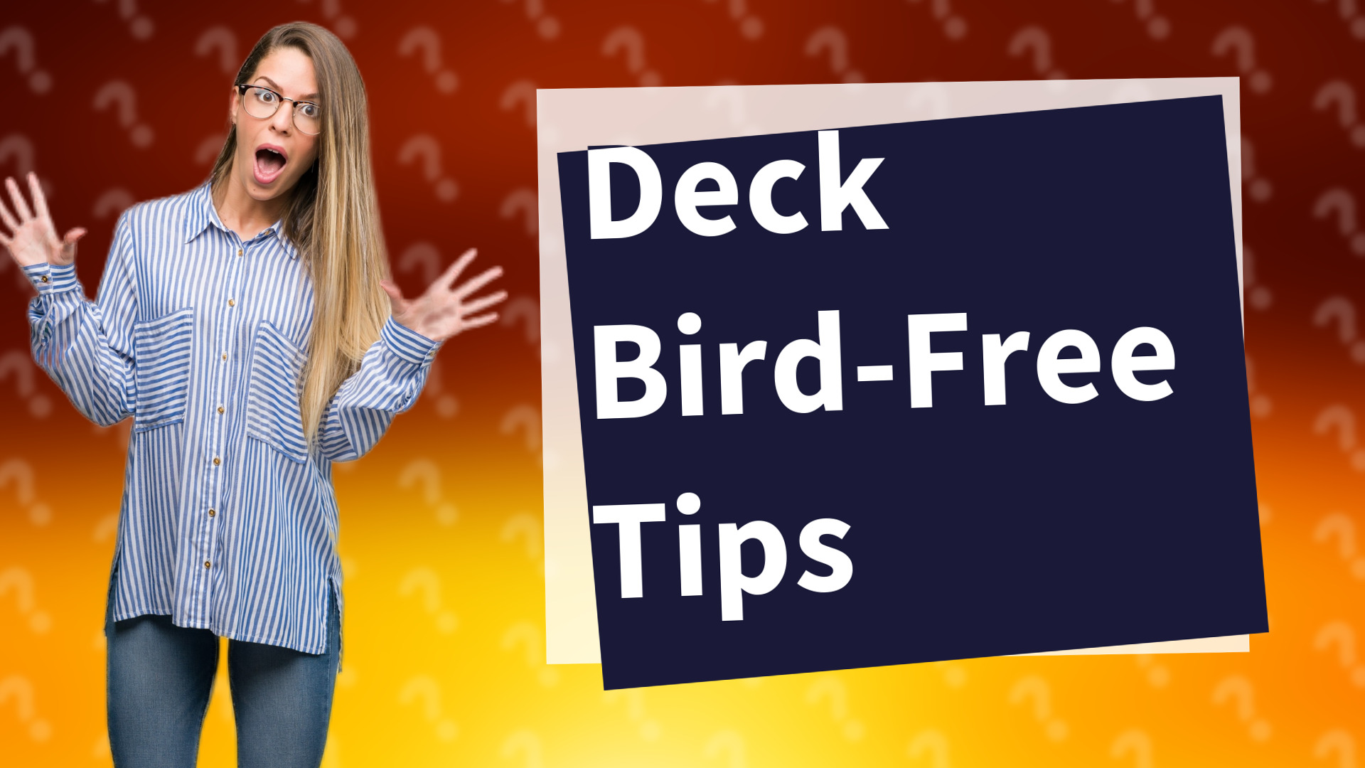 Deck Bird-Free Tips