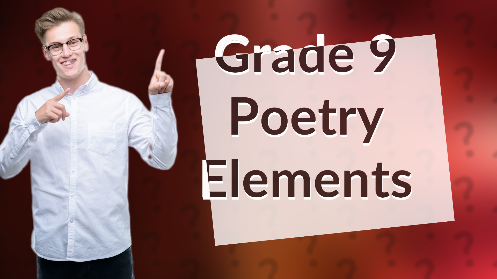 Grade 9 Poetry Elements