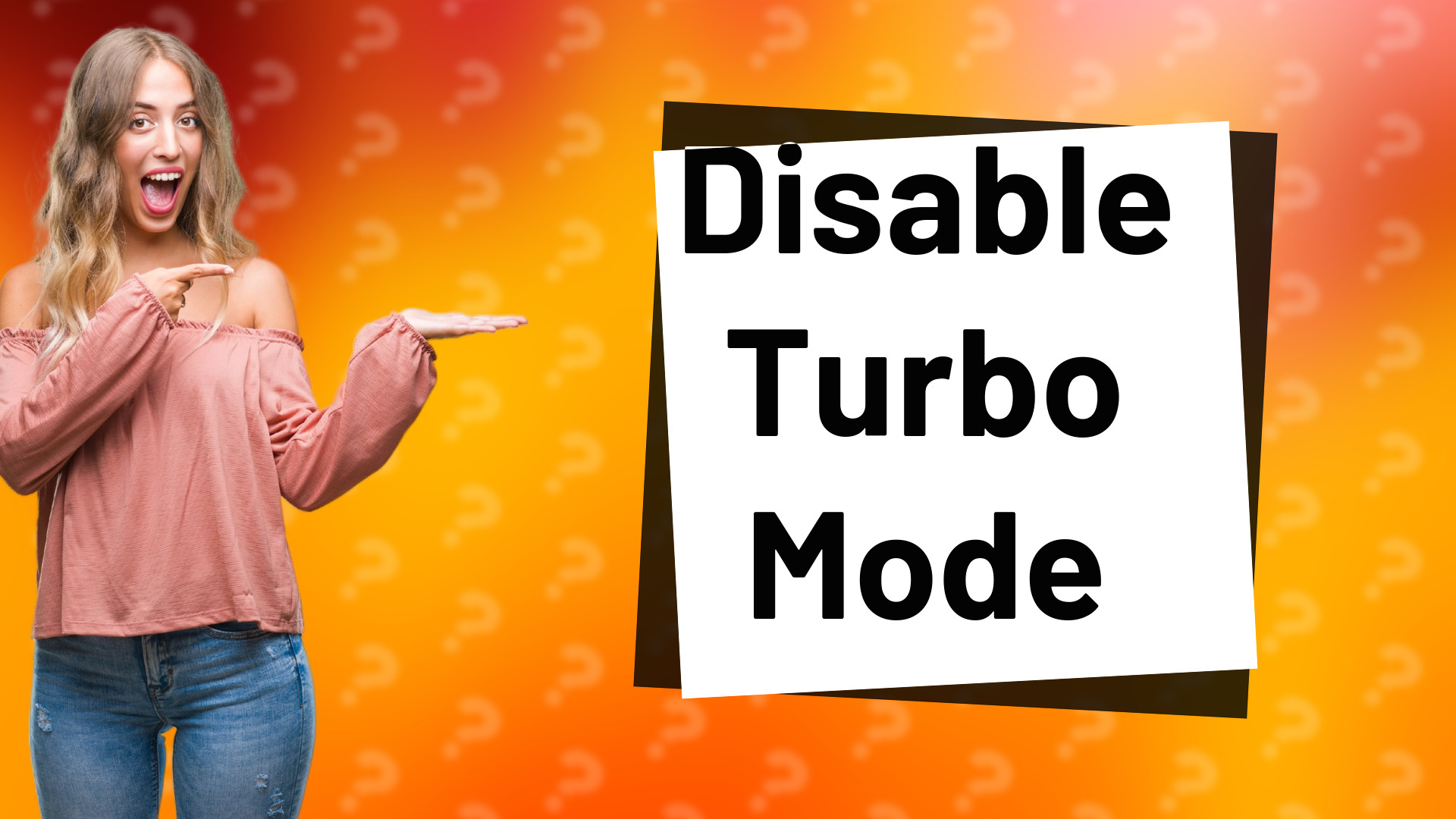 Disable Turbo Mode