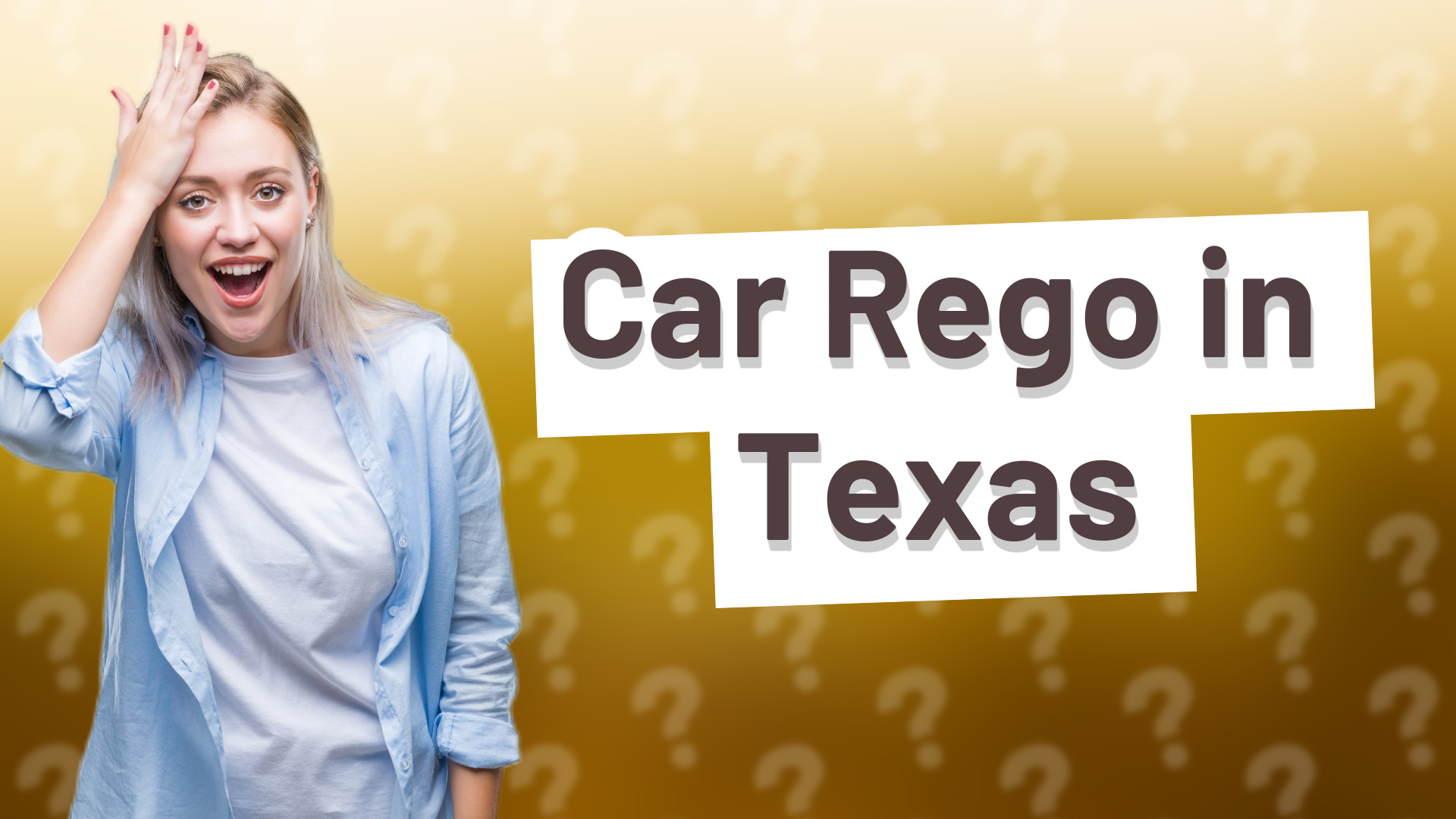 Car Rego in Texas
