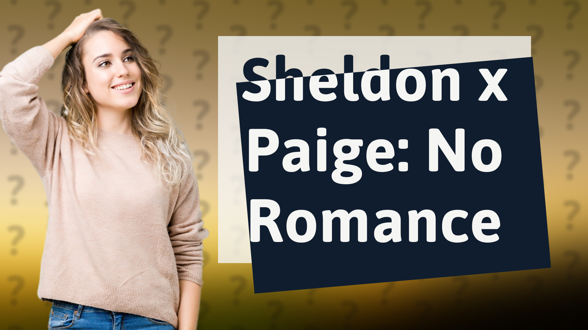 Sheldon x Paige: No Romance