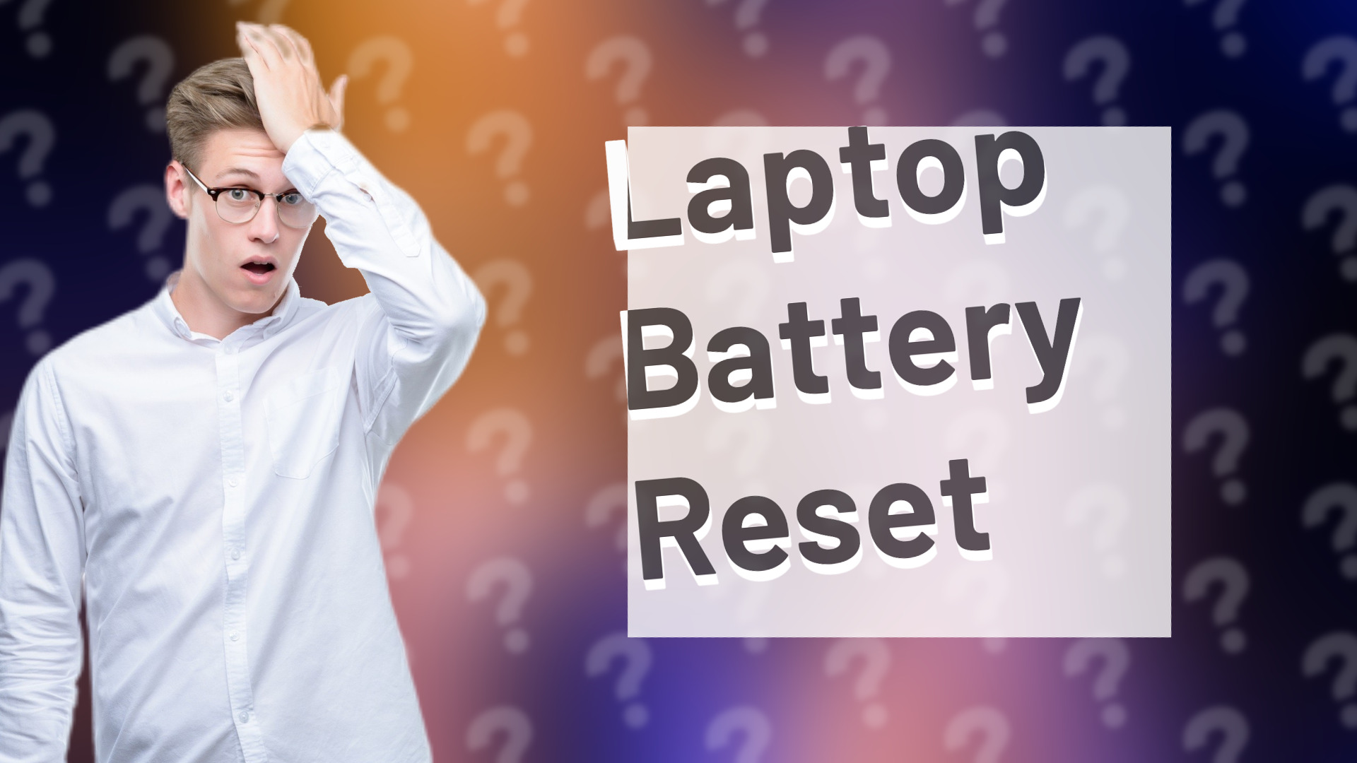 Laptop Battery Reset
