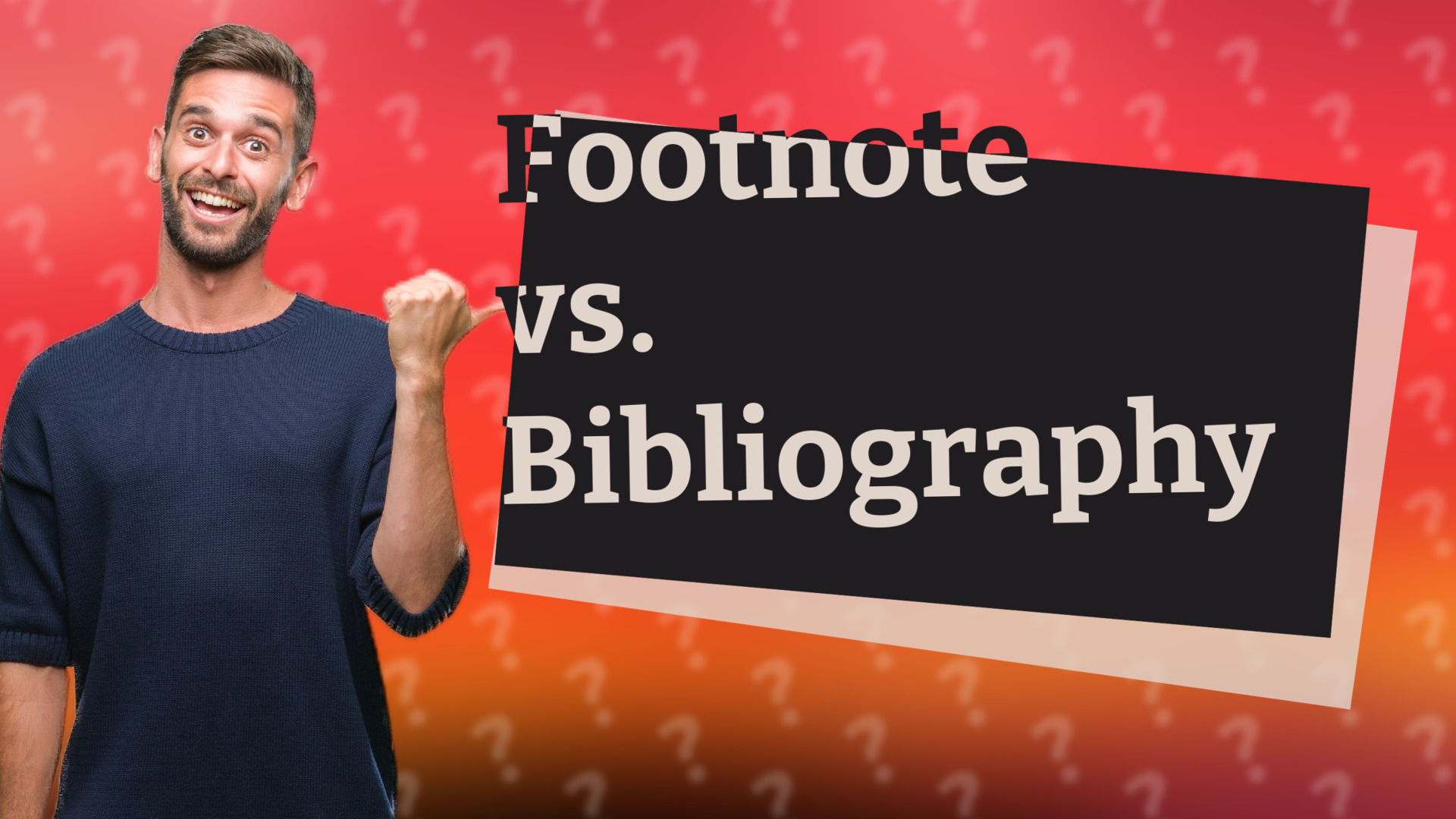 Footnote vs. Bibliography