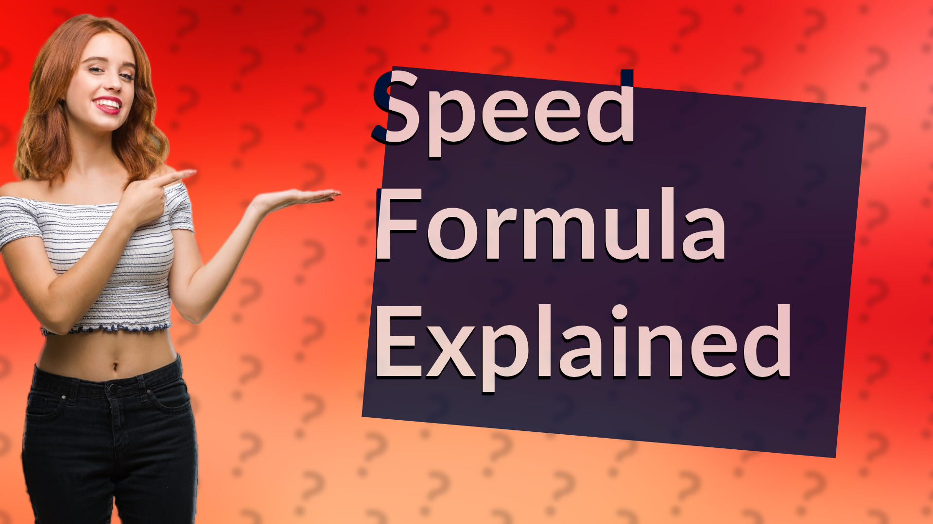 Speed Formula Explained