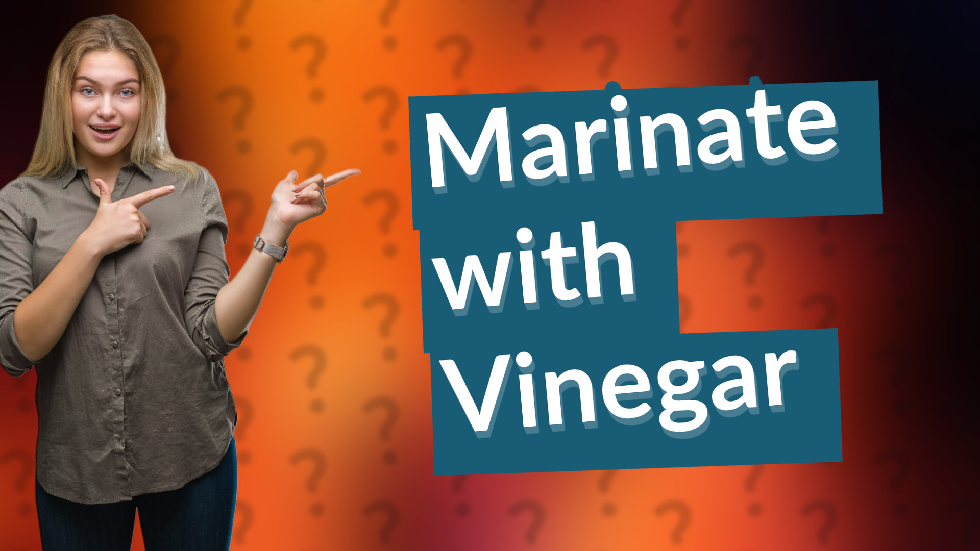 Marinate with Vinegar