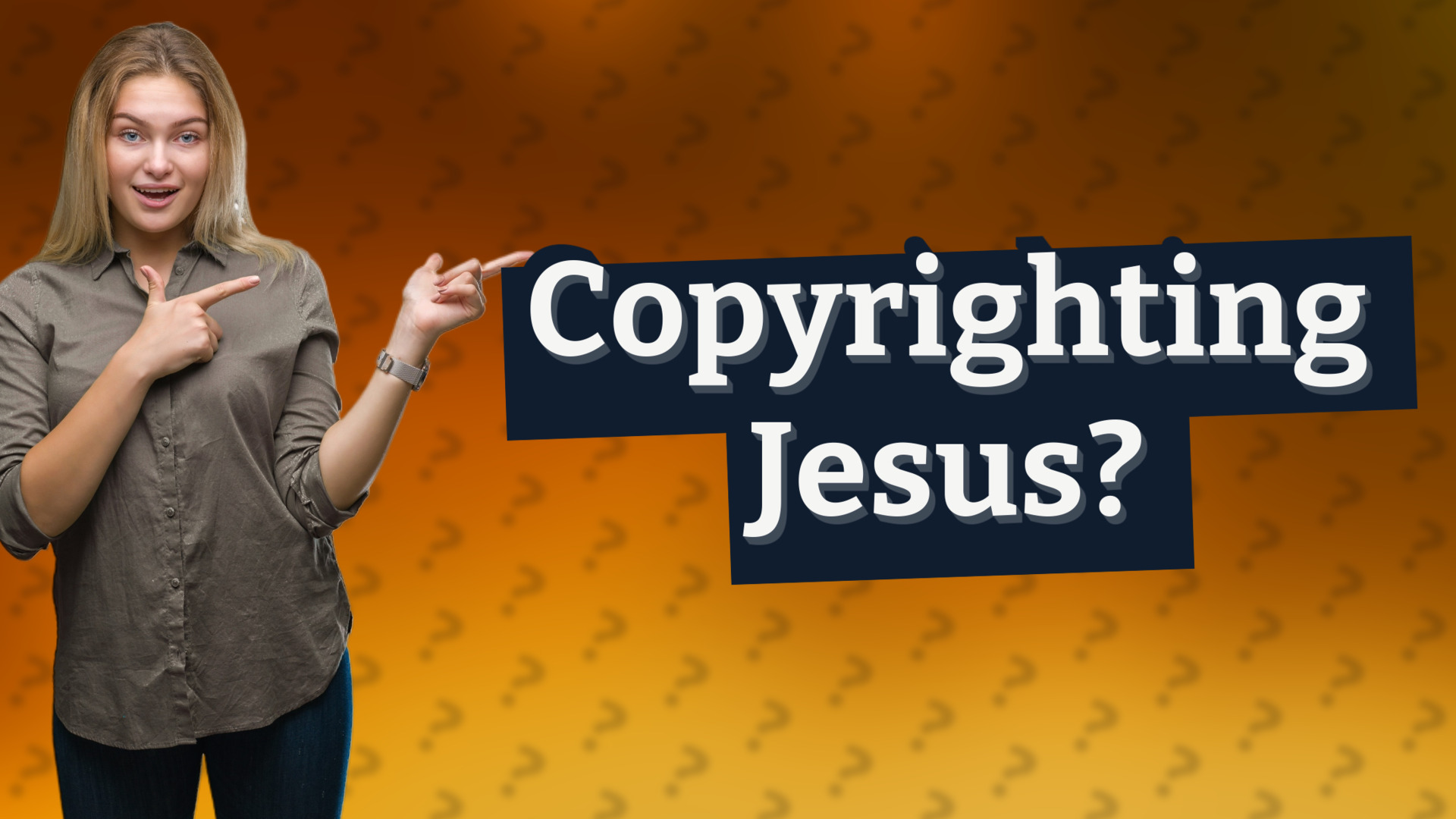 Copyrighting Jesus?