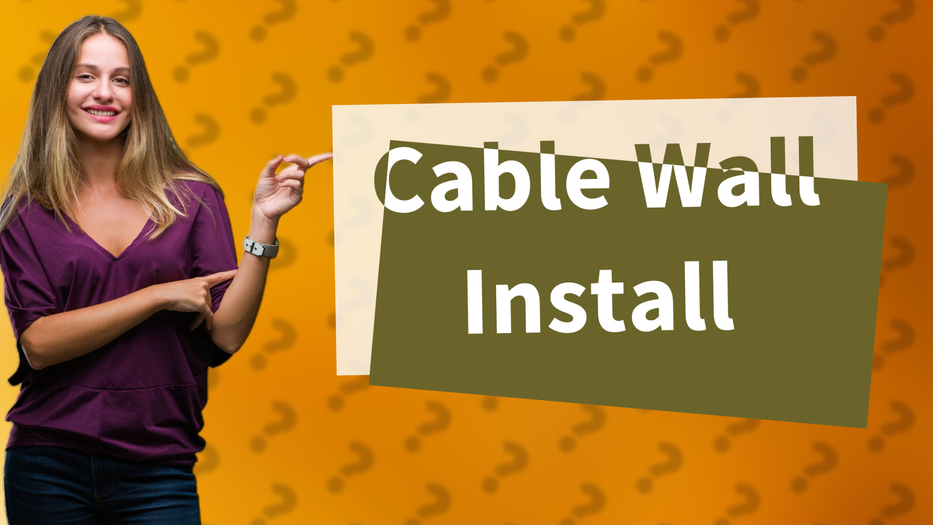 Cable Wall Install