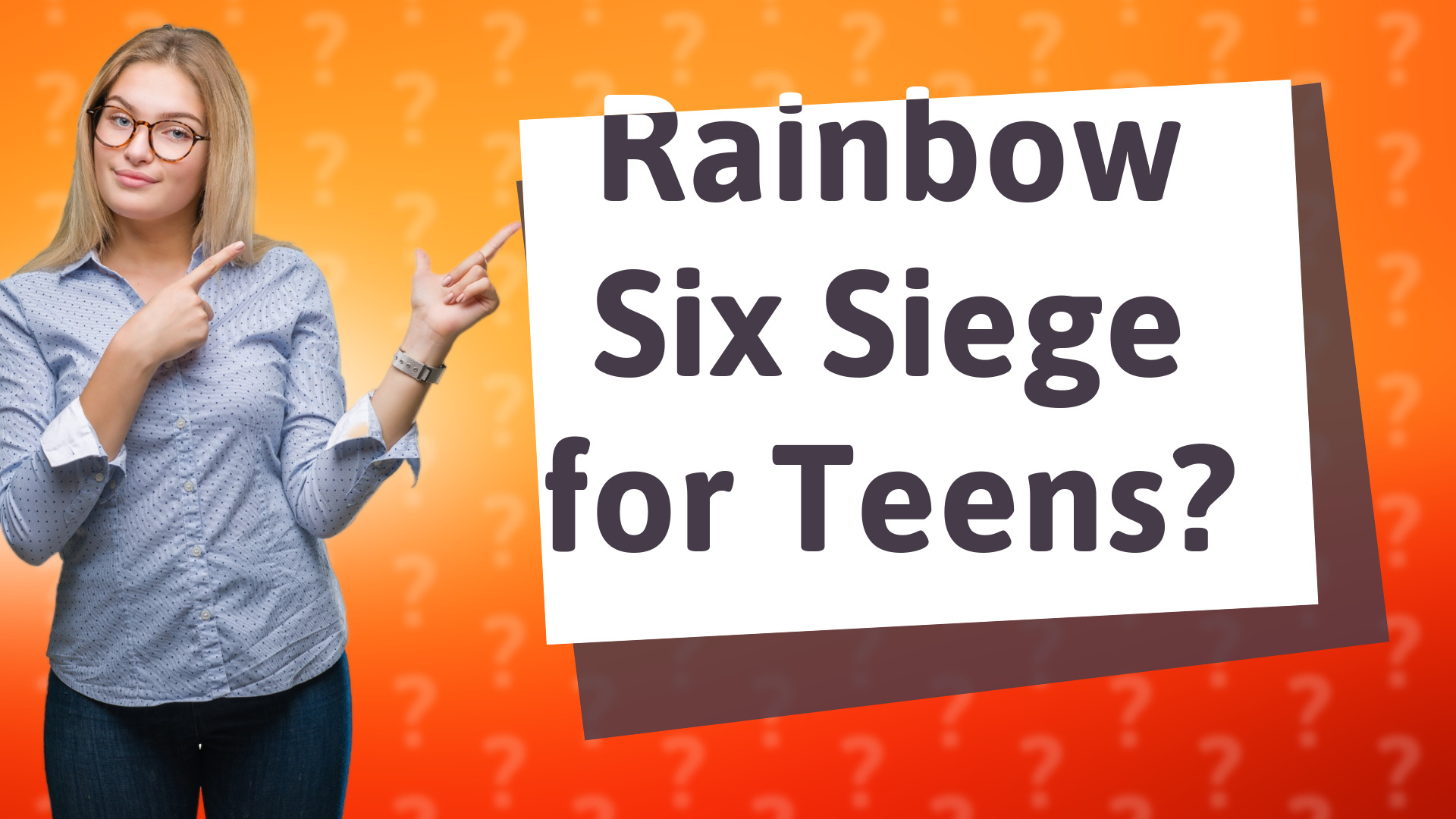 Rainbow Six Siege for Teens?