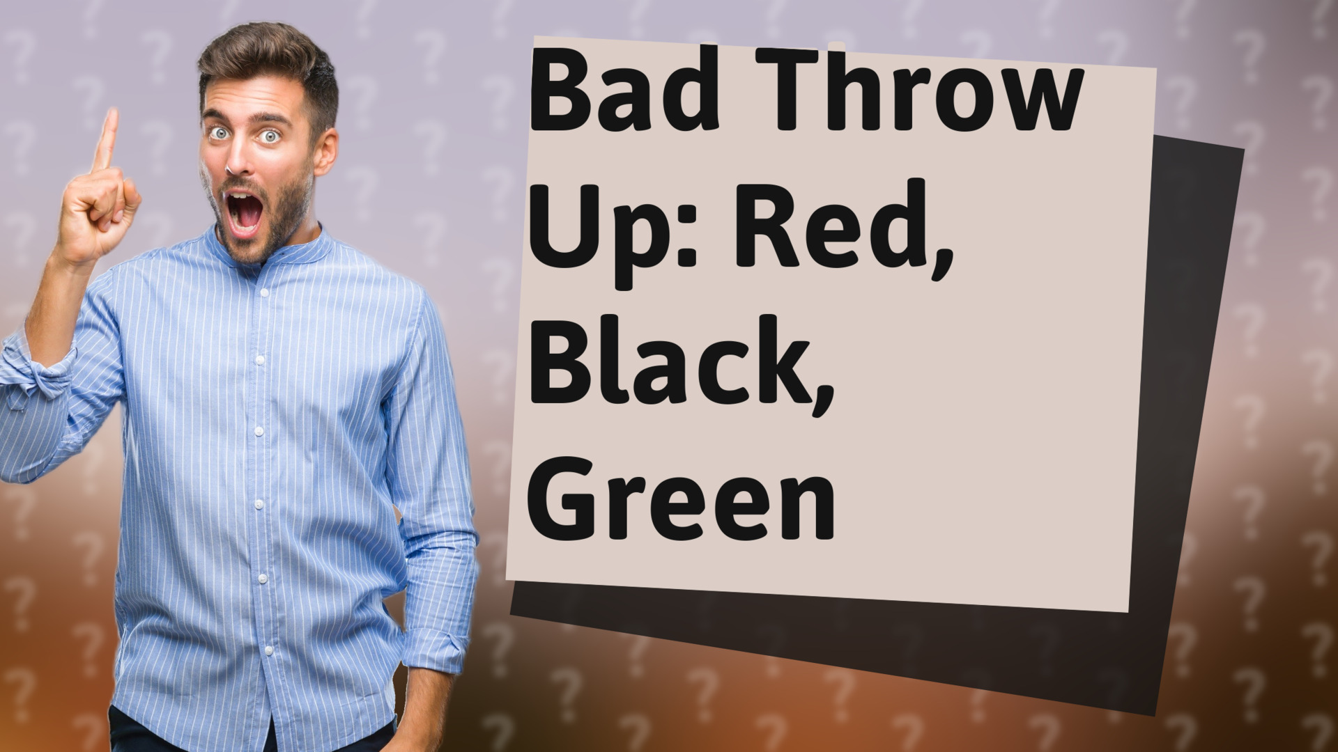 Bad Throw Up: Red, Black, Green