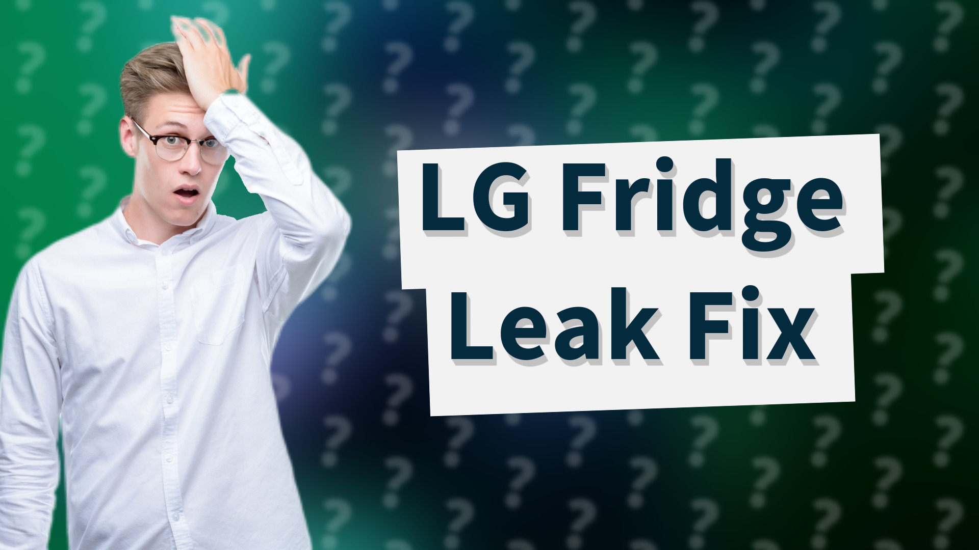LG Fridge Leak Fix