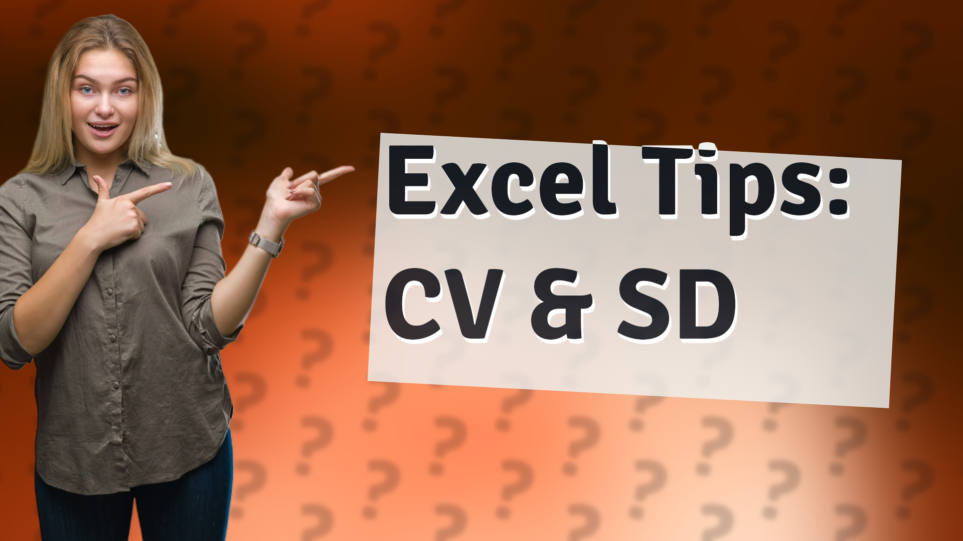 Excel Tips: CV & SD