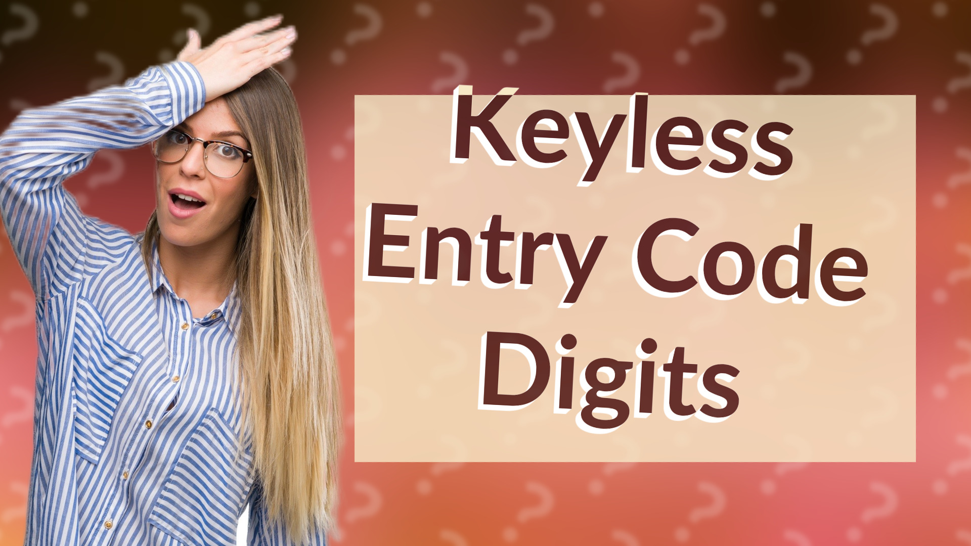Keyless Entry Code Digits