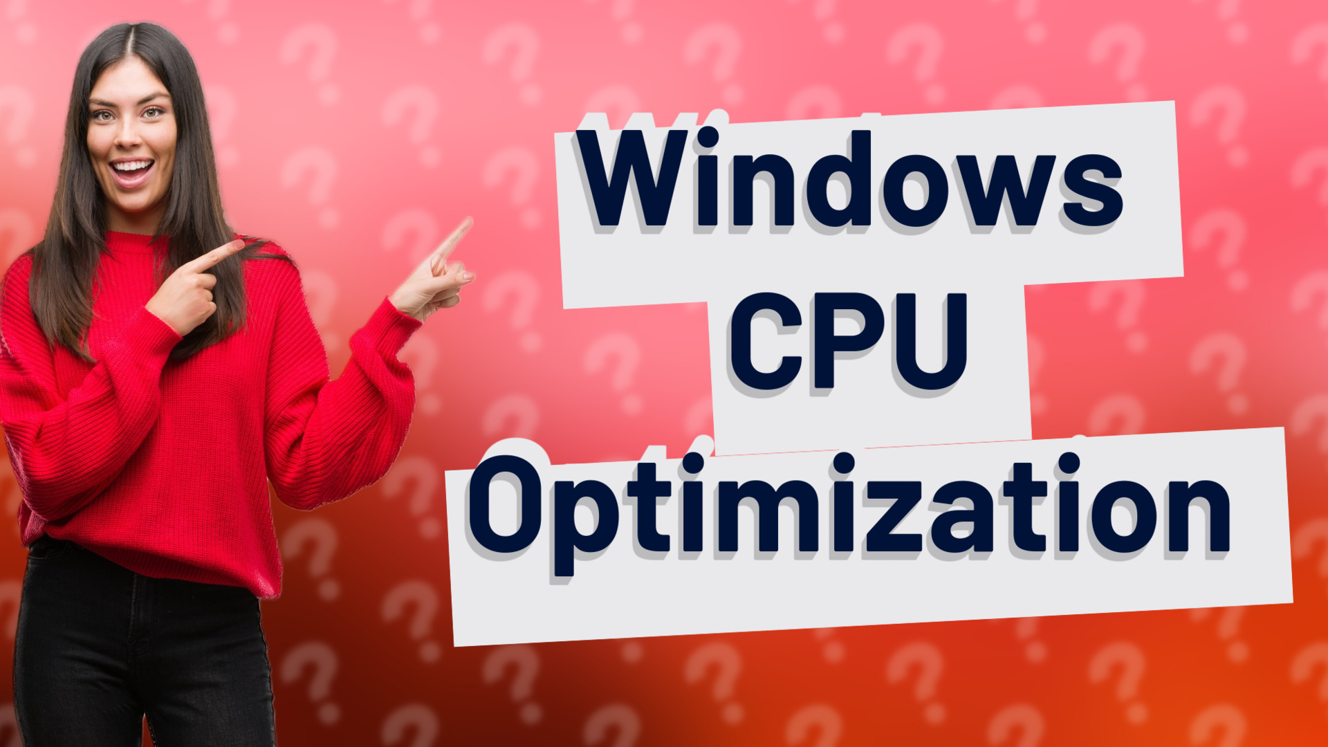 Windows CPU Optimization