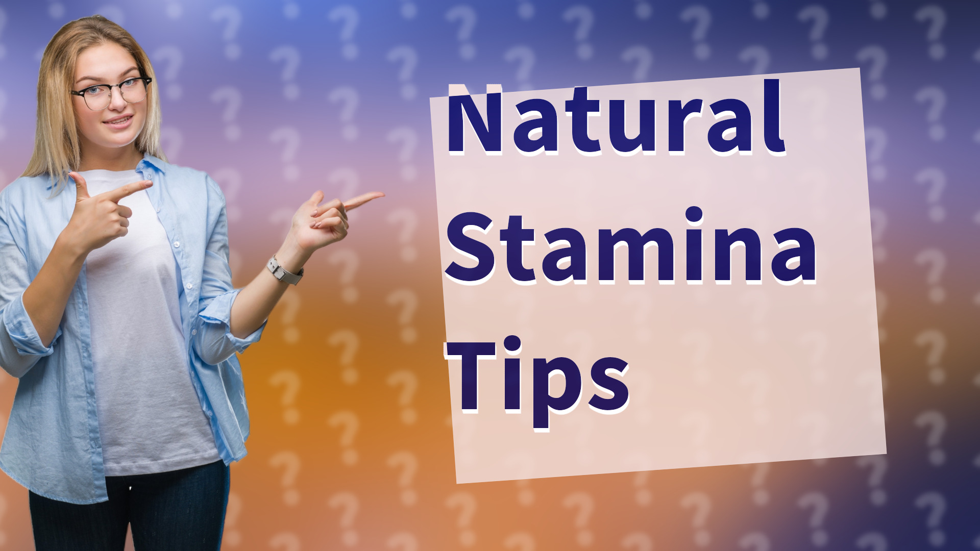 Natural Stamina Tips