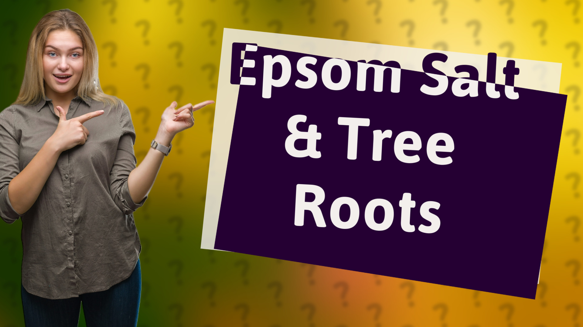Epsom Salt & Tree Roots