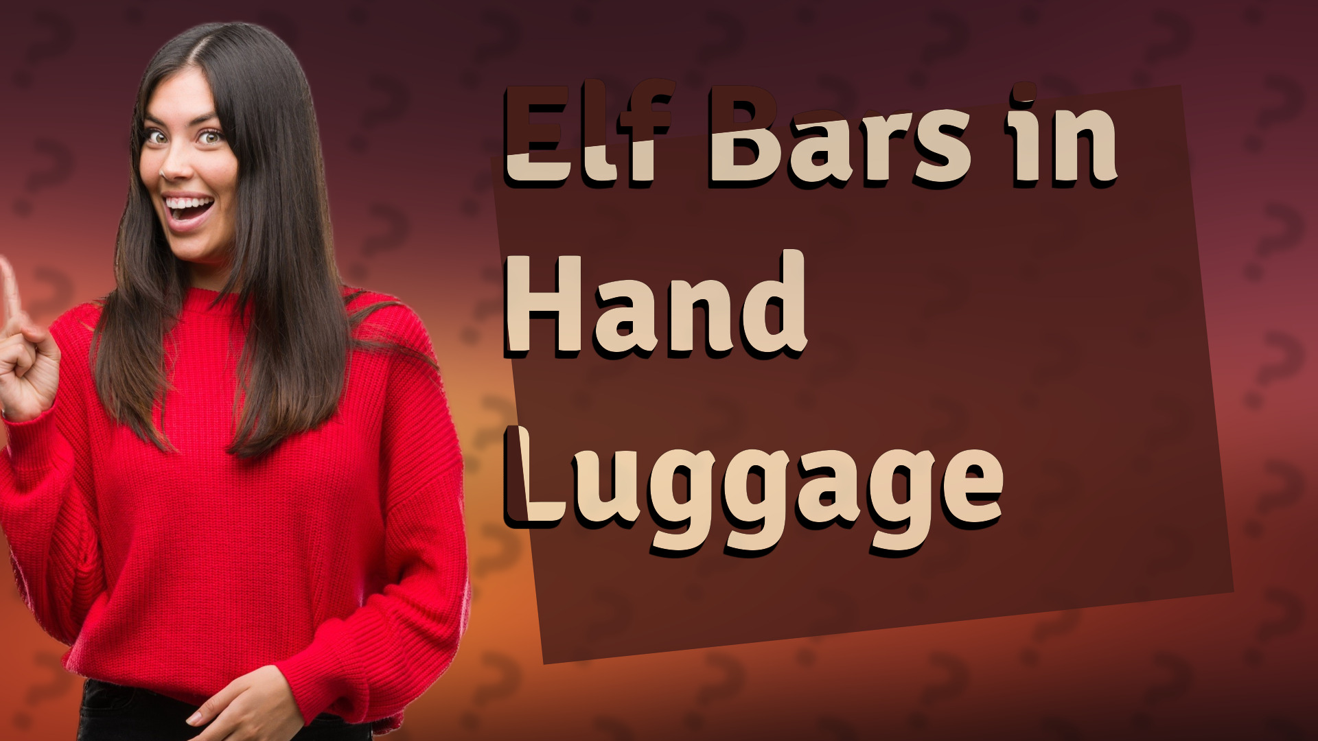 Elf Bars in Hand Luggage