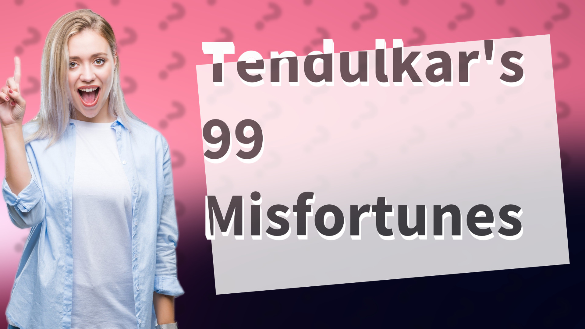 Tendulkar's 99 Misfortunes