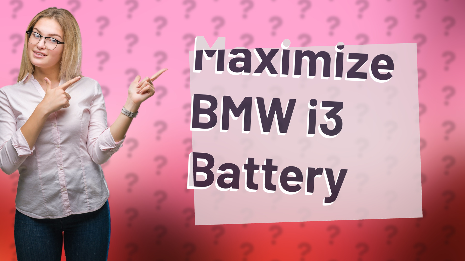 Maximize BMW i3 Battery