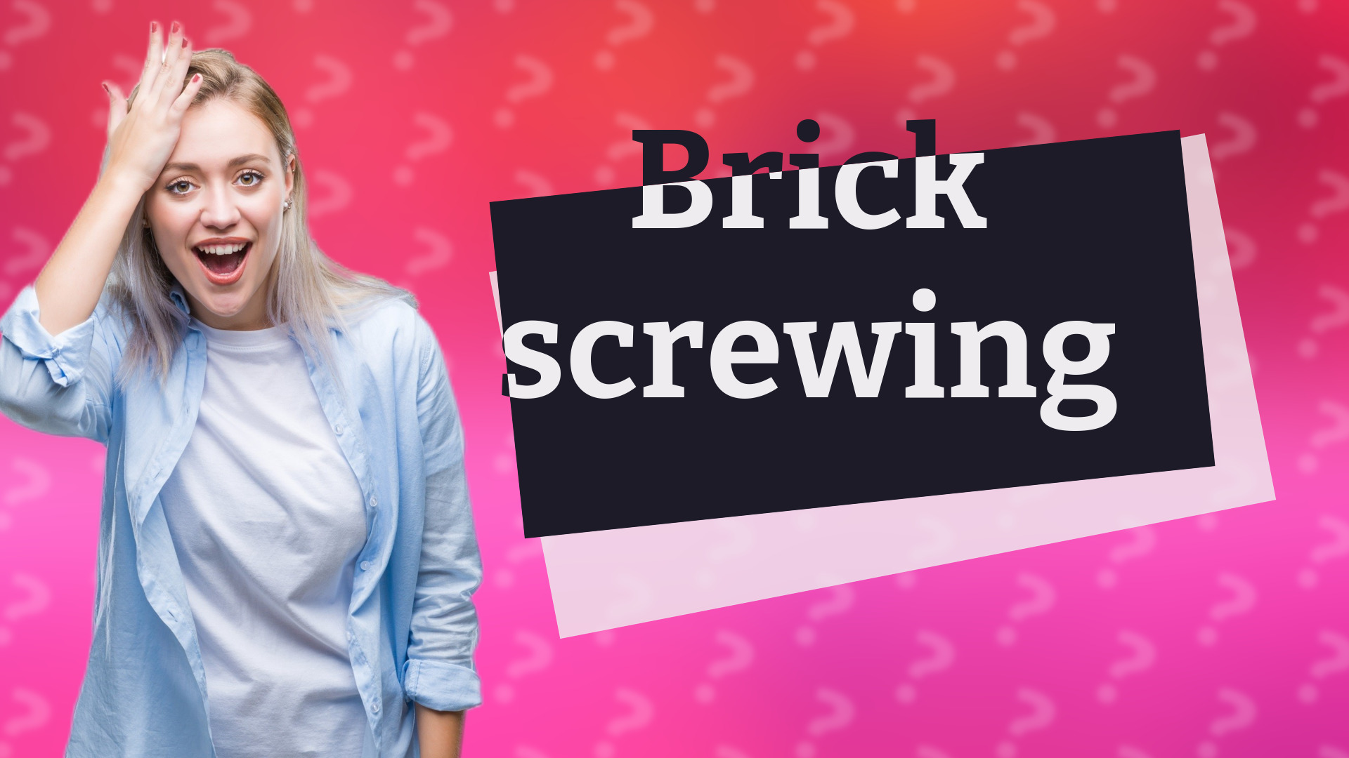Brick screwing