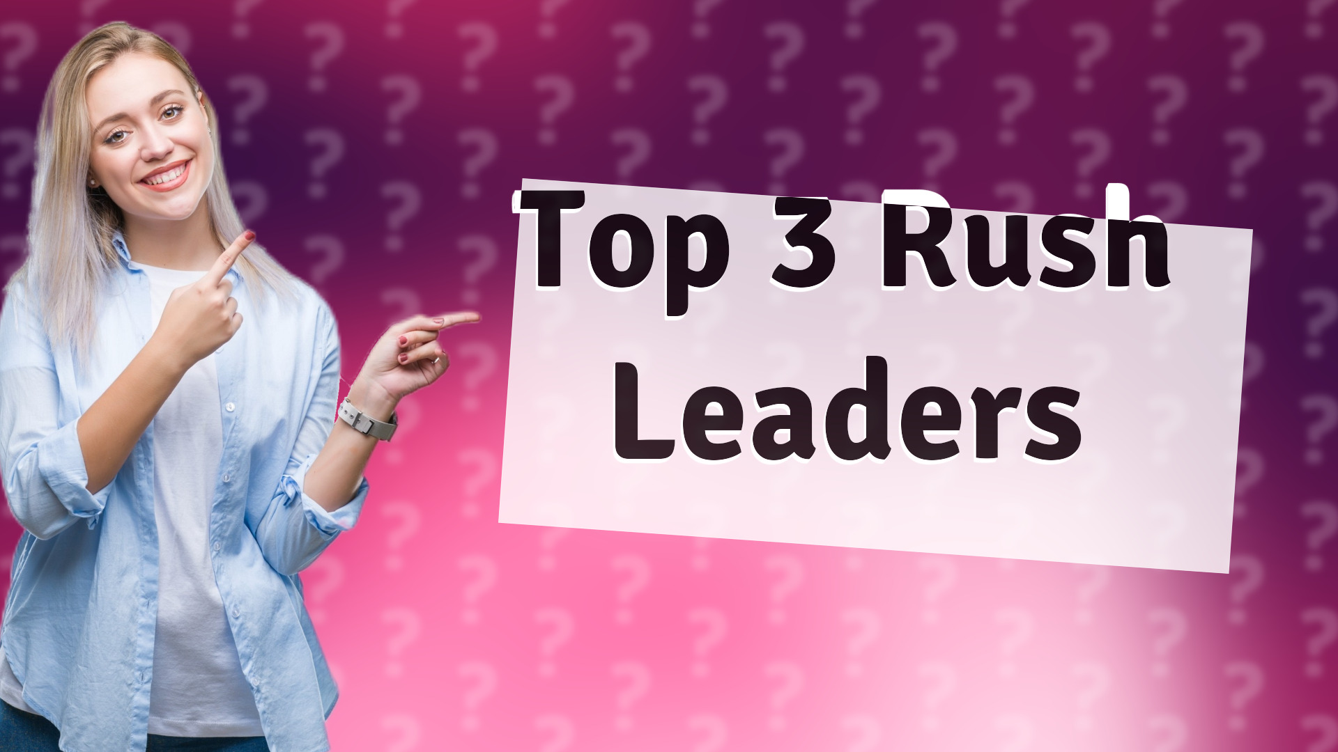 Top 3 Rush Leaders