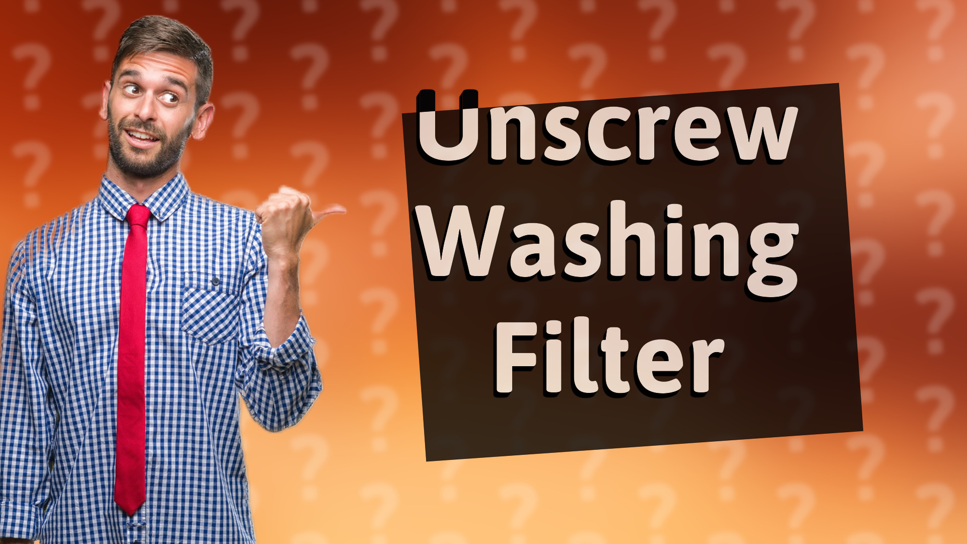 Unscrew Washing Filter