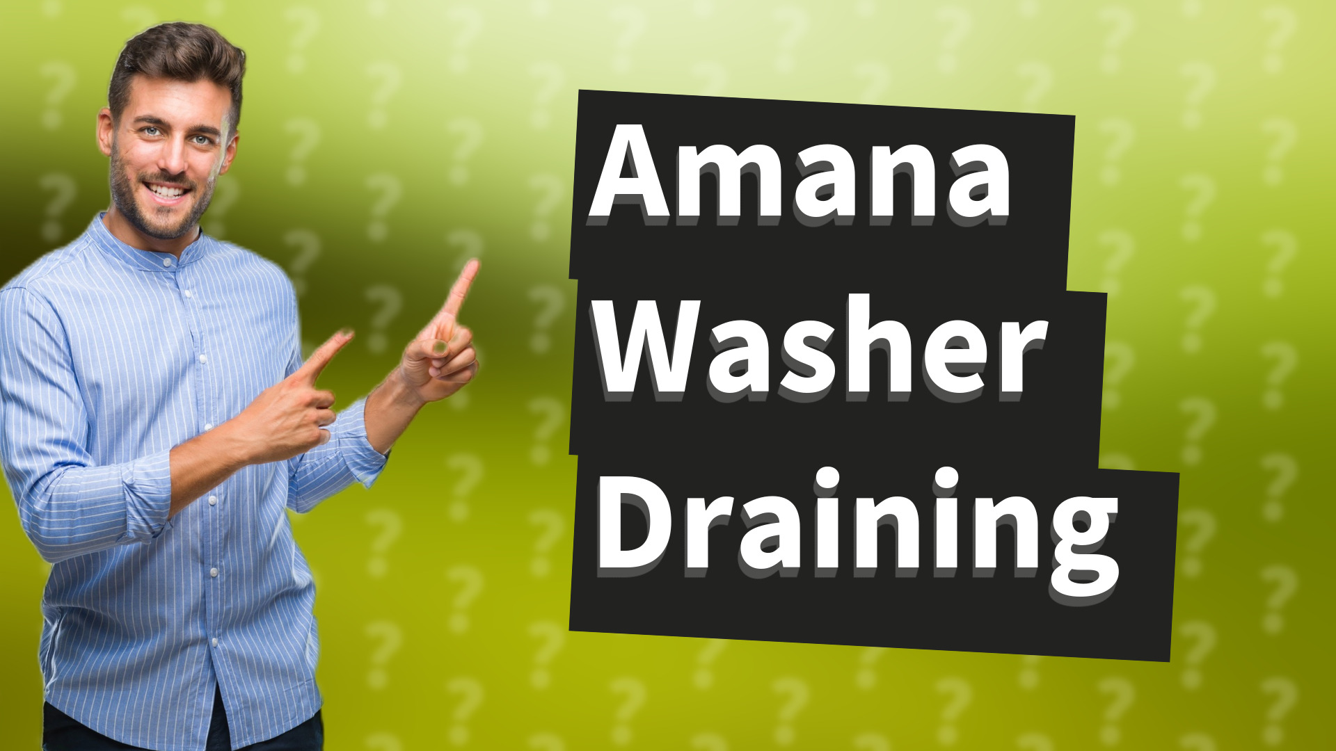 Amana Washer Draining