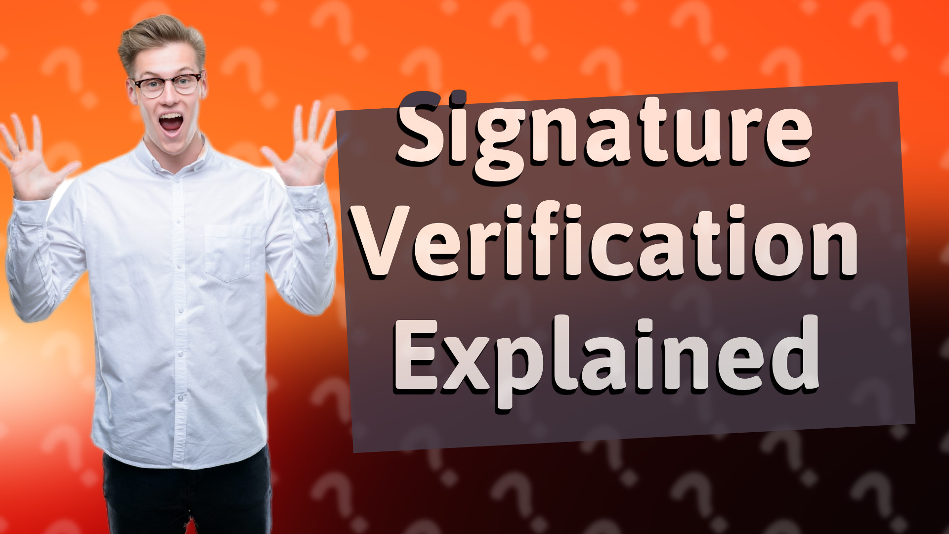 Signature Verification Explained