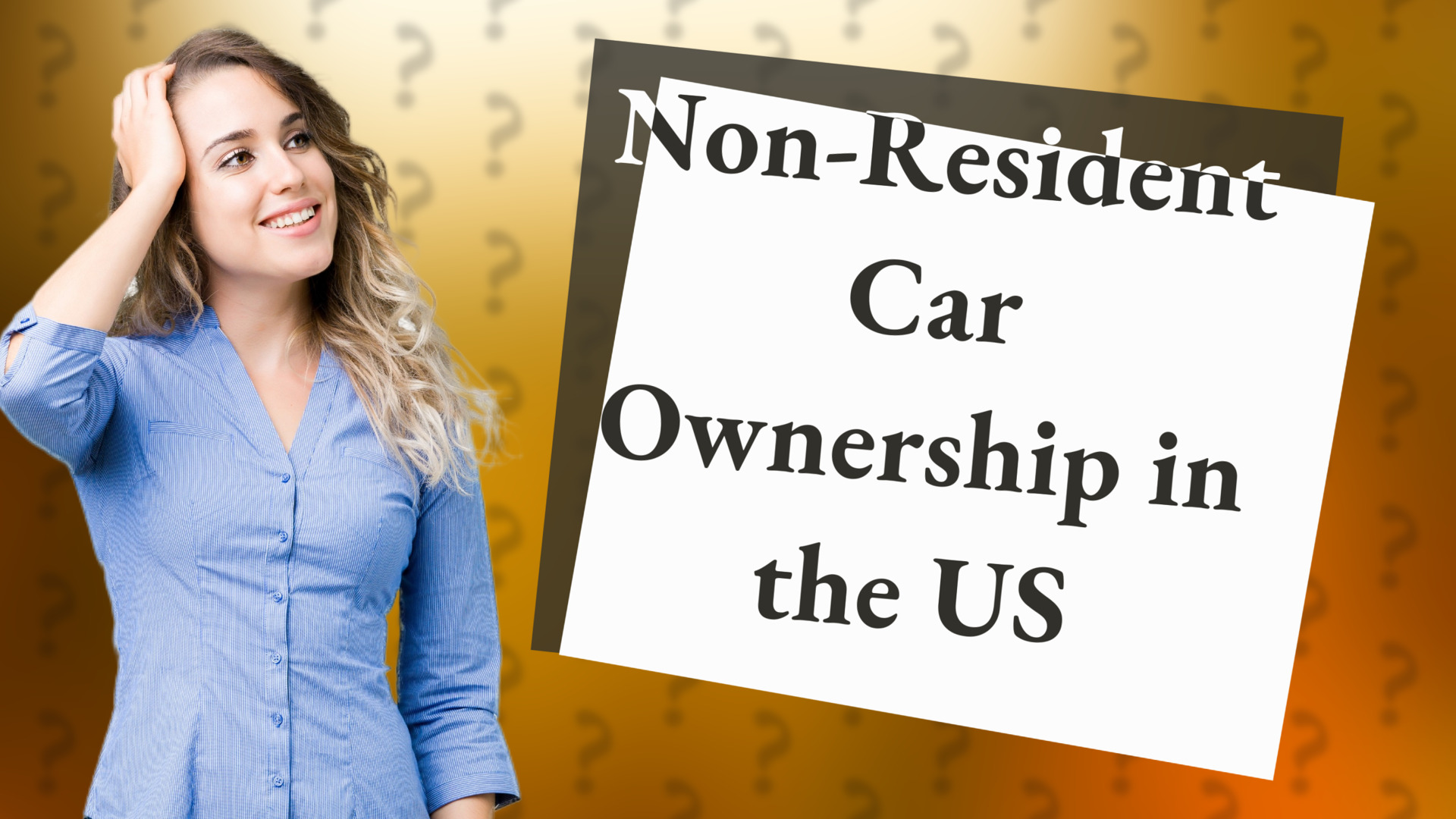 Non-Resident Car Ownership in the US
