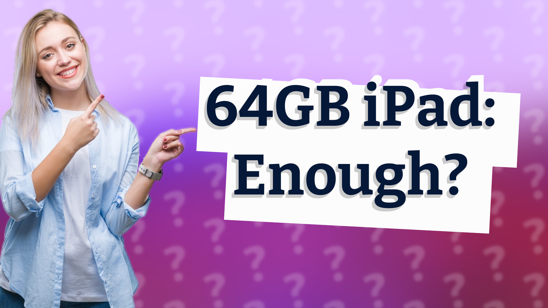 64GB iPad: Enough?