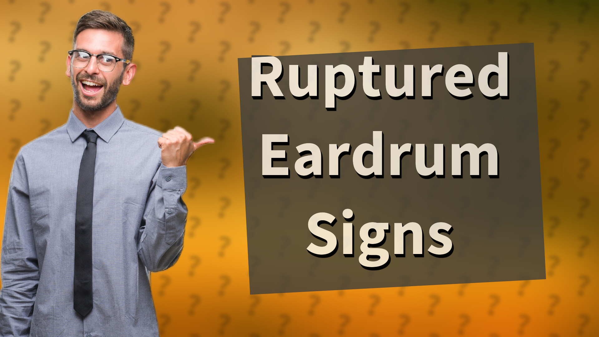 Ruptured Eardrum Signs