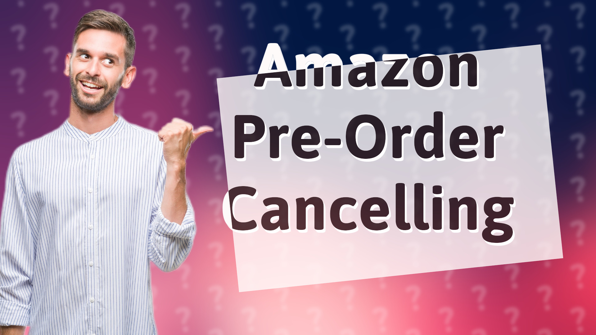 Amazon Pre-Order Cancelling