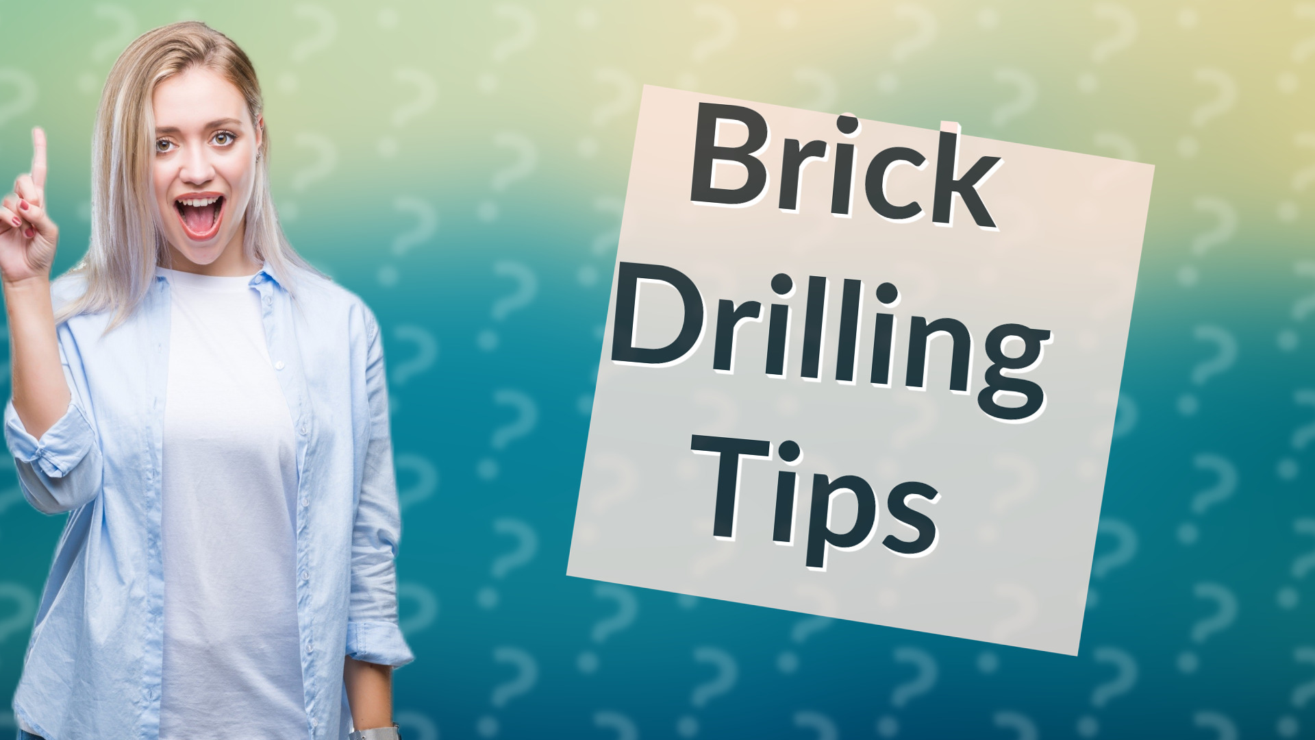 Brick Drilling Tips