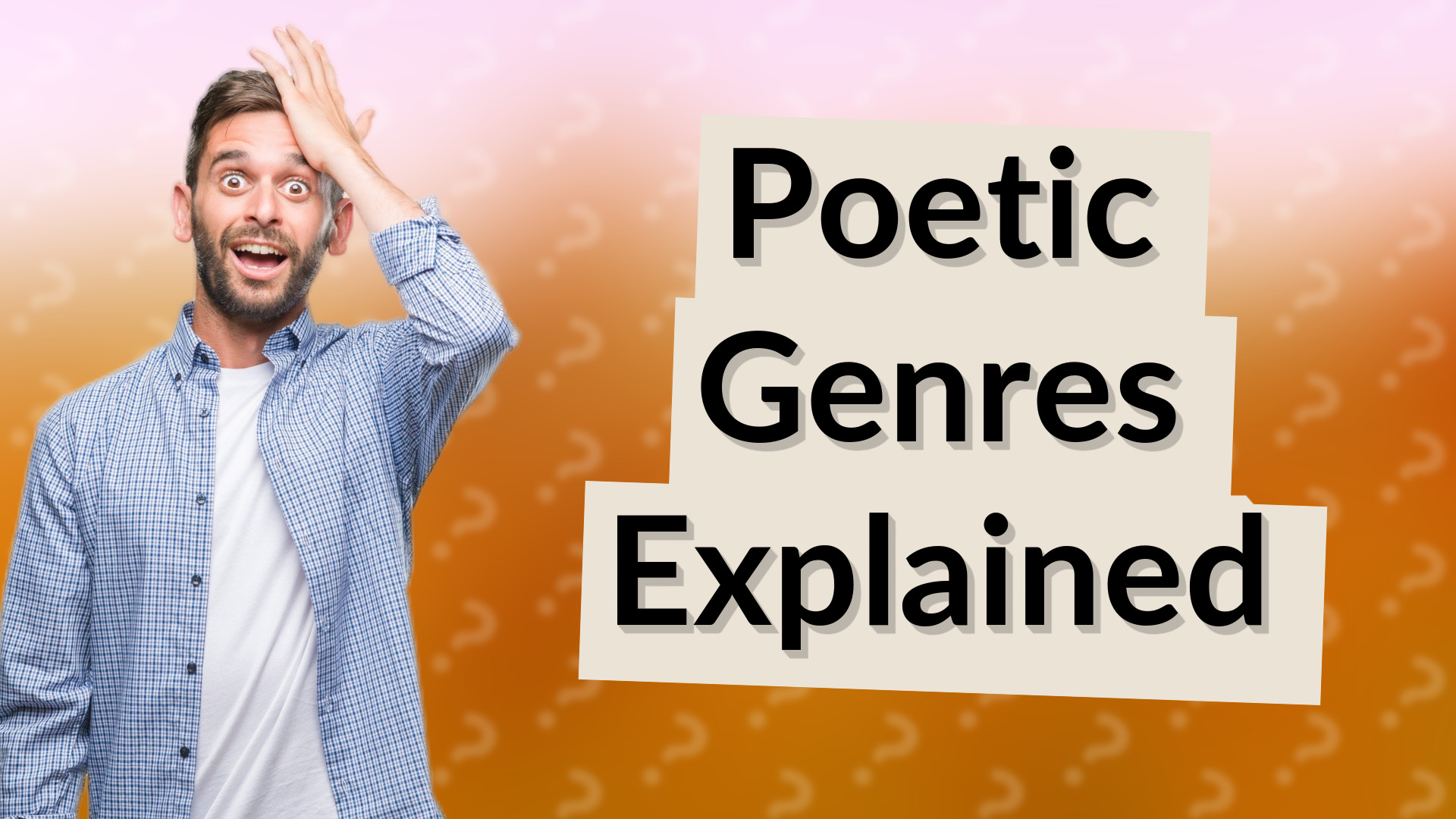 Poetic Genres Explained
