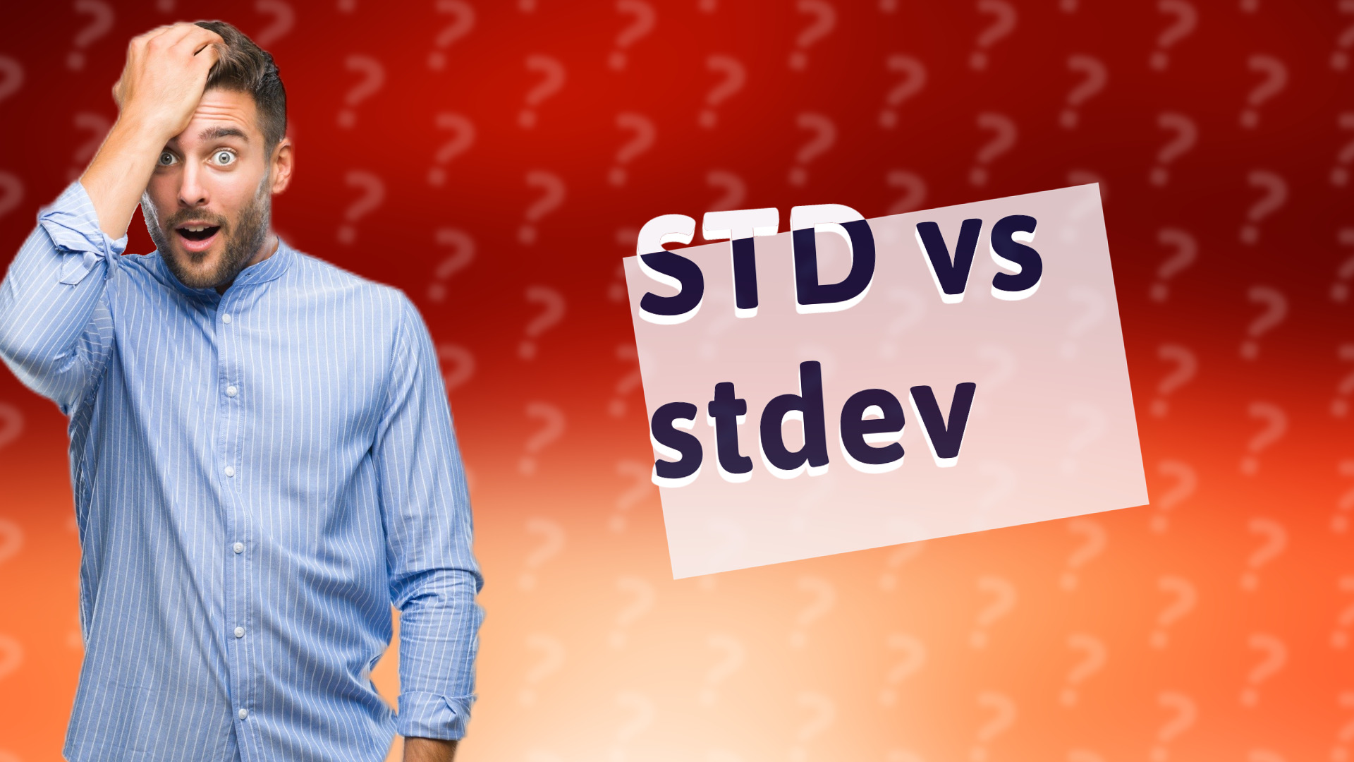 STD vs stdev