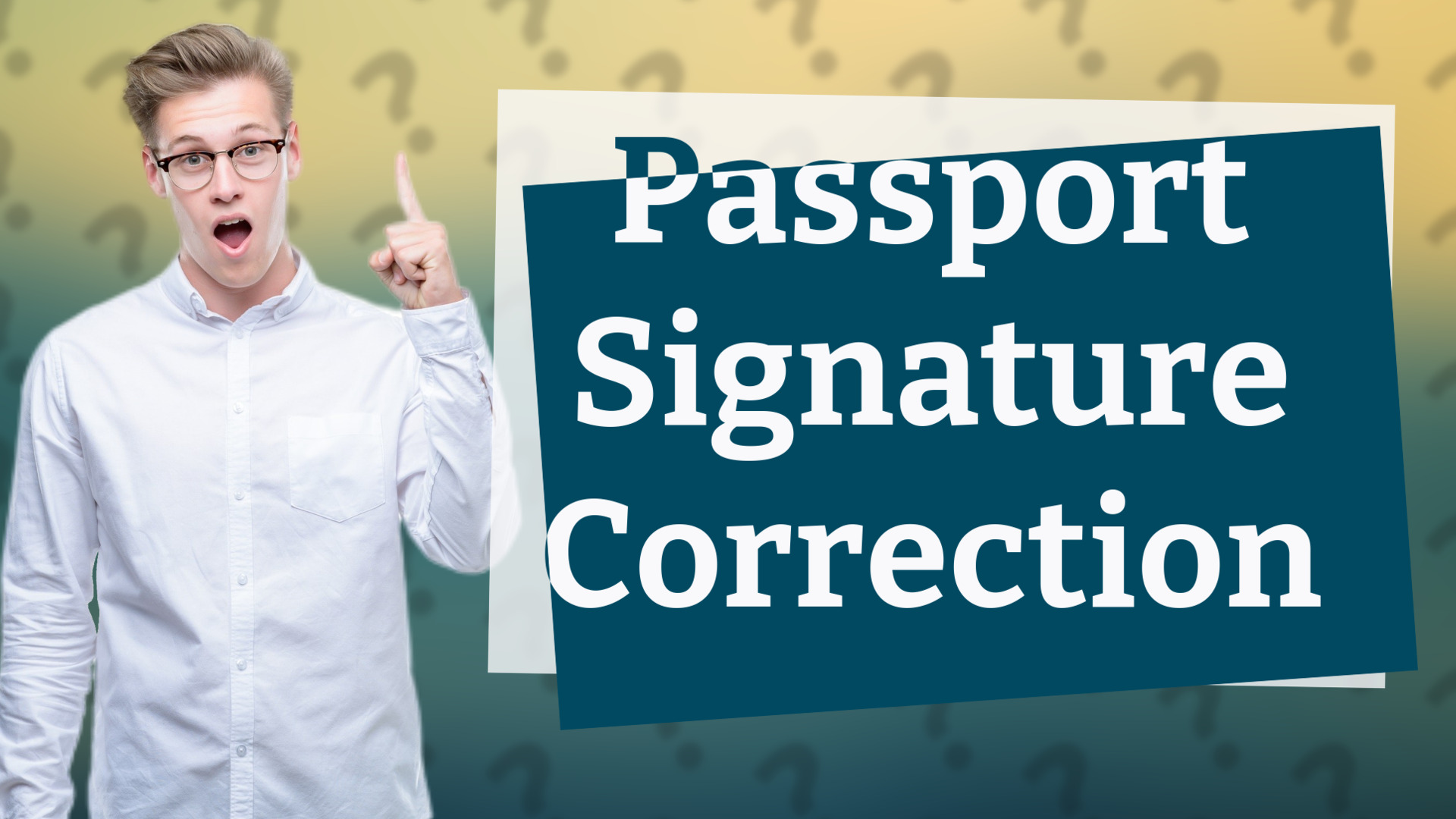 Passport Signature Correction