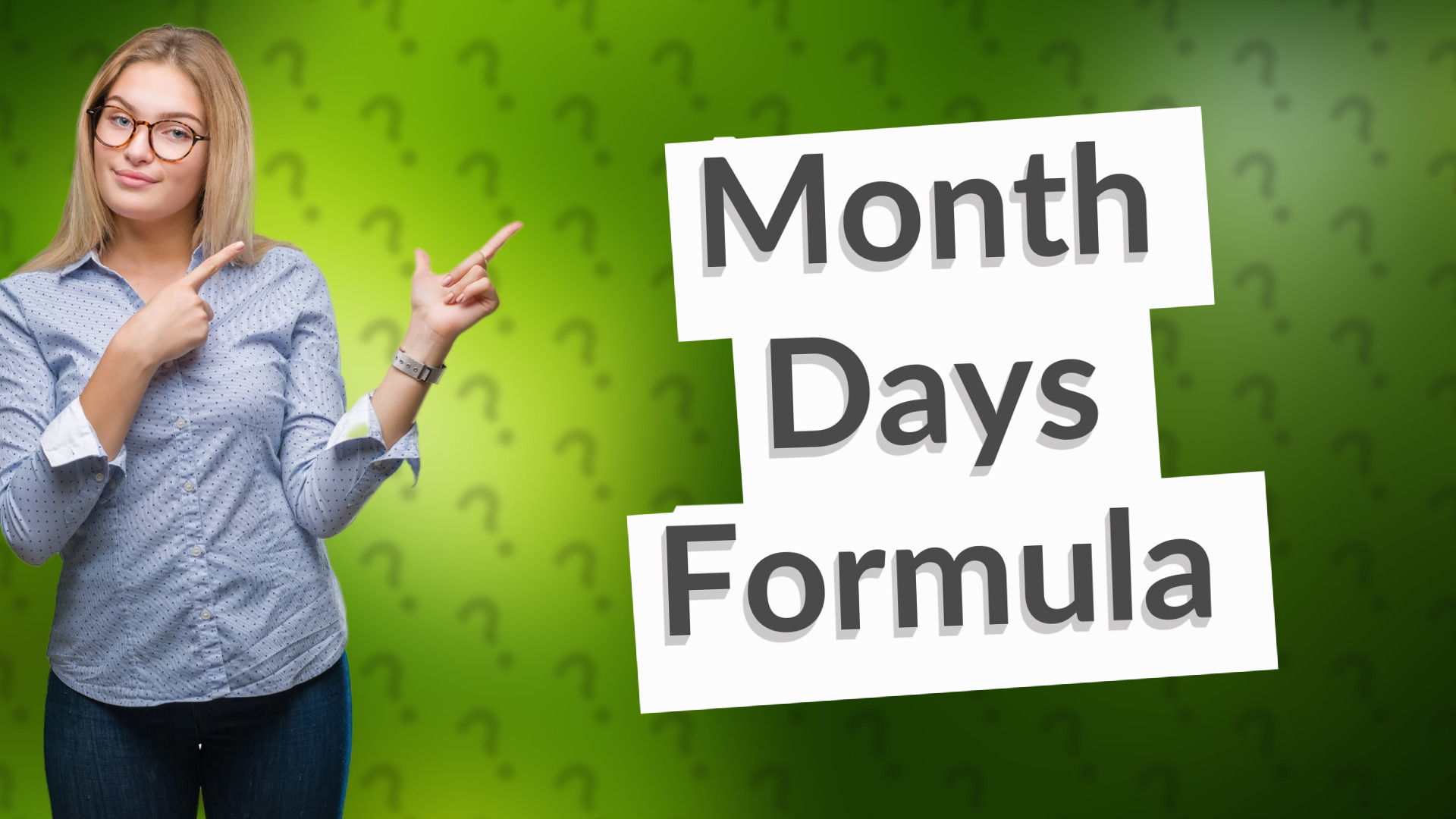 Month Days Formula