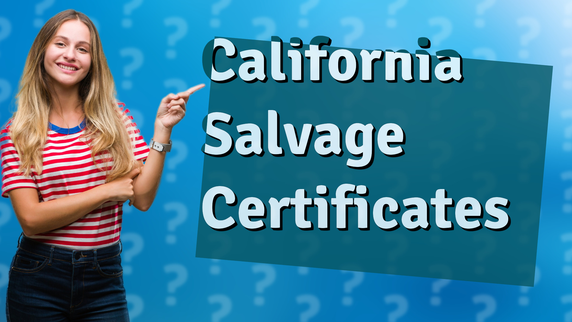 California Salvage Certificates