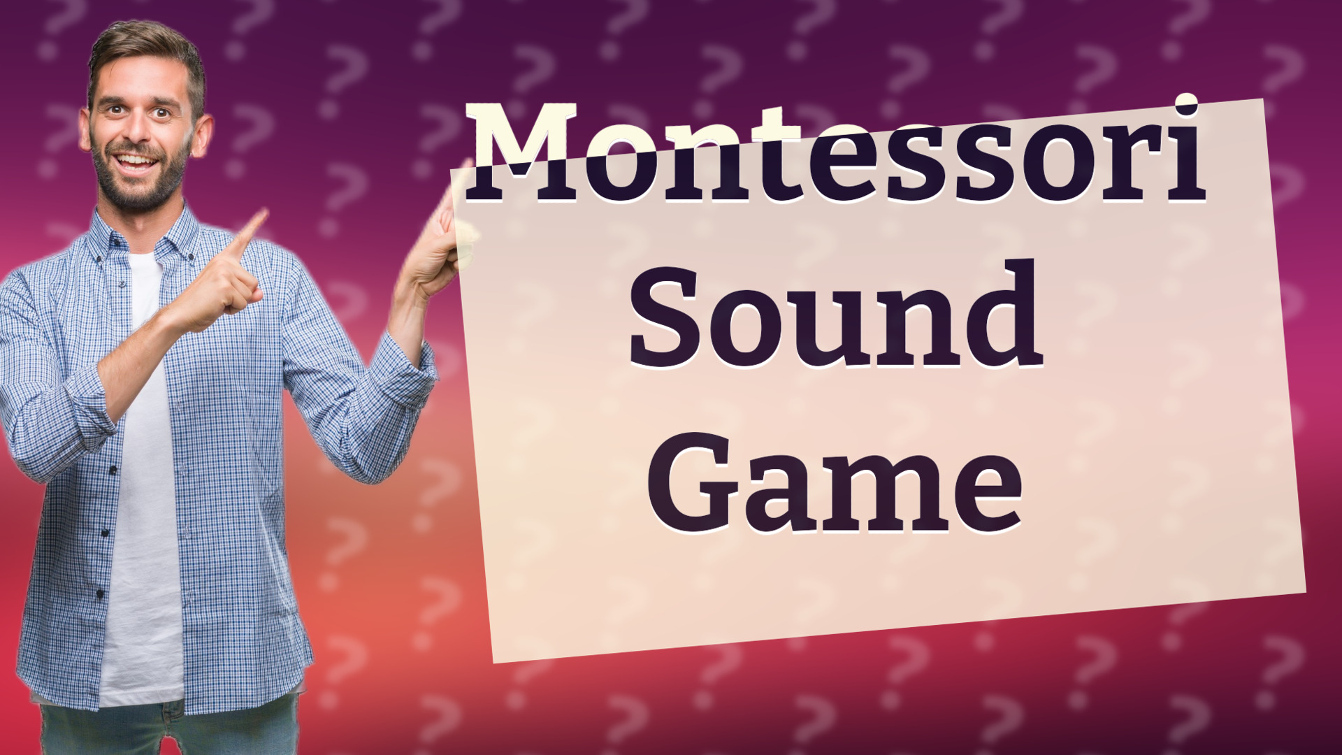 Montessori Sound Game