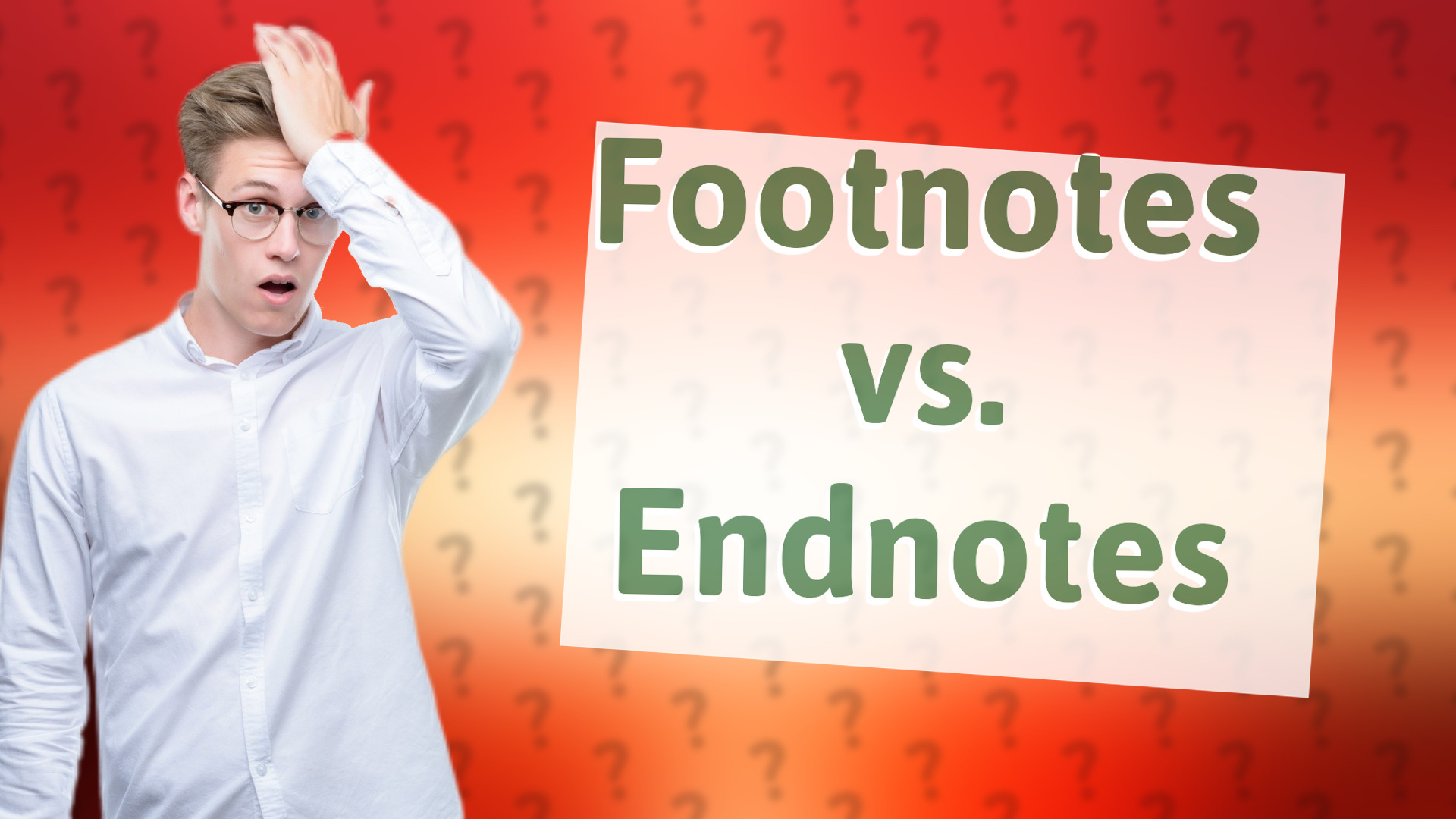 Footnotes vs. Endnotes