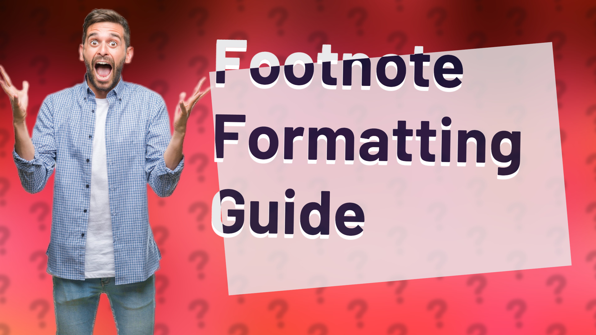 Footnote Formatting Guide