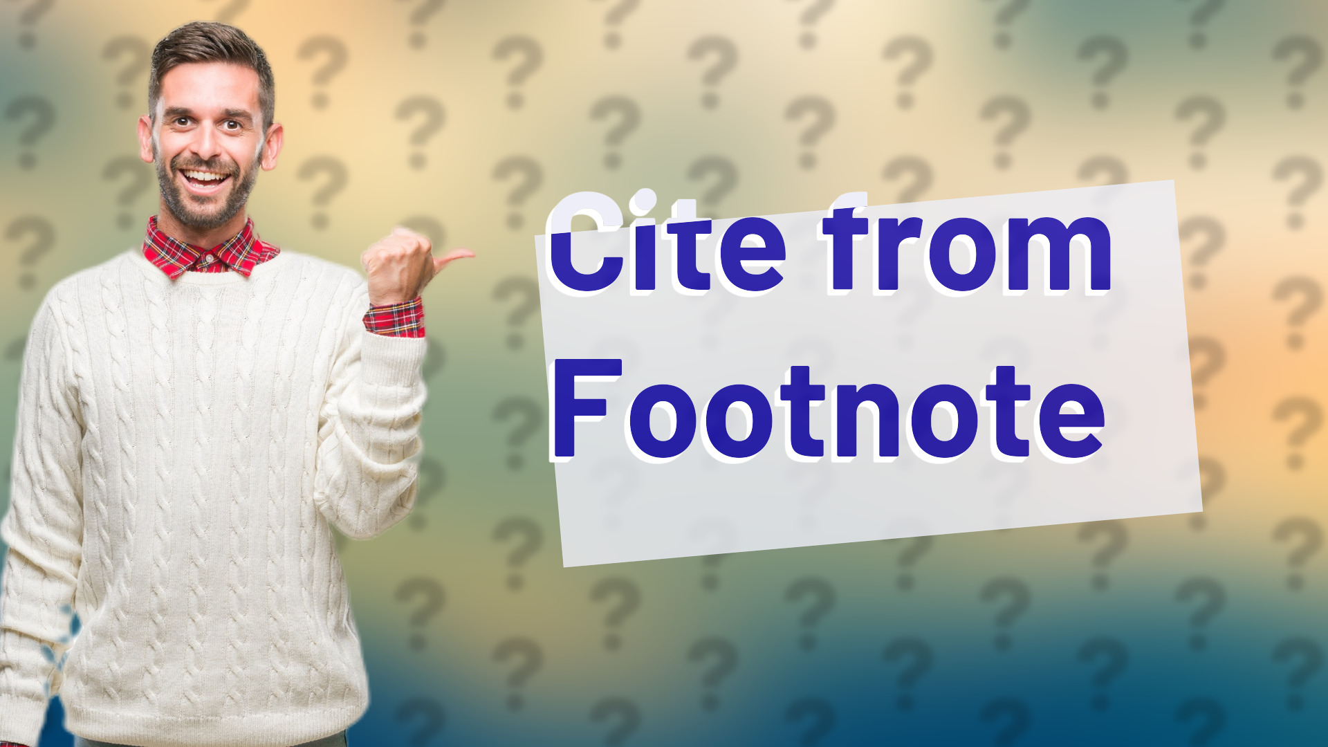 Cite from Footnote