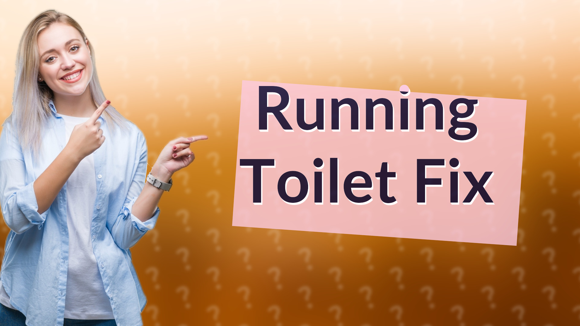 Running Toilet Fix