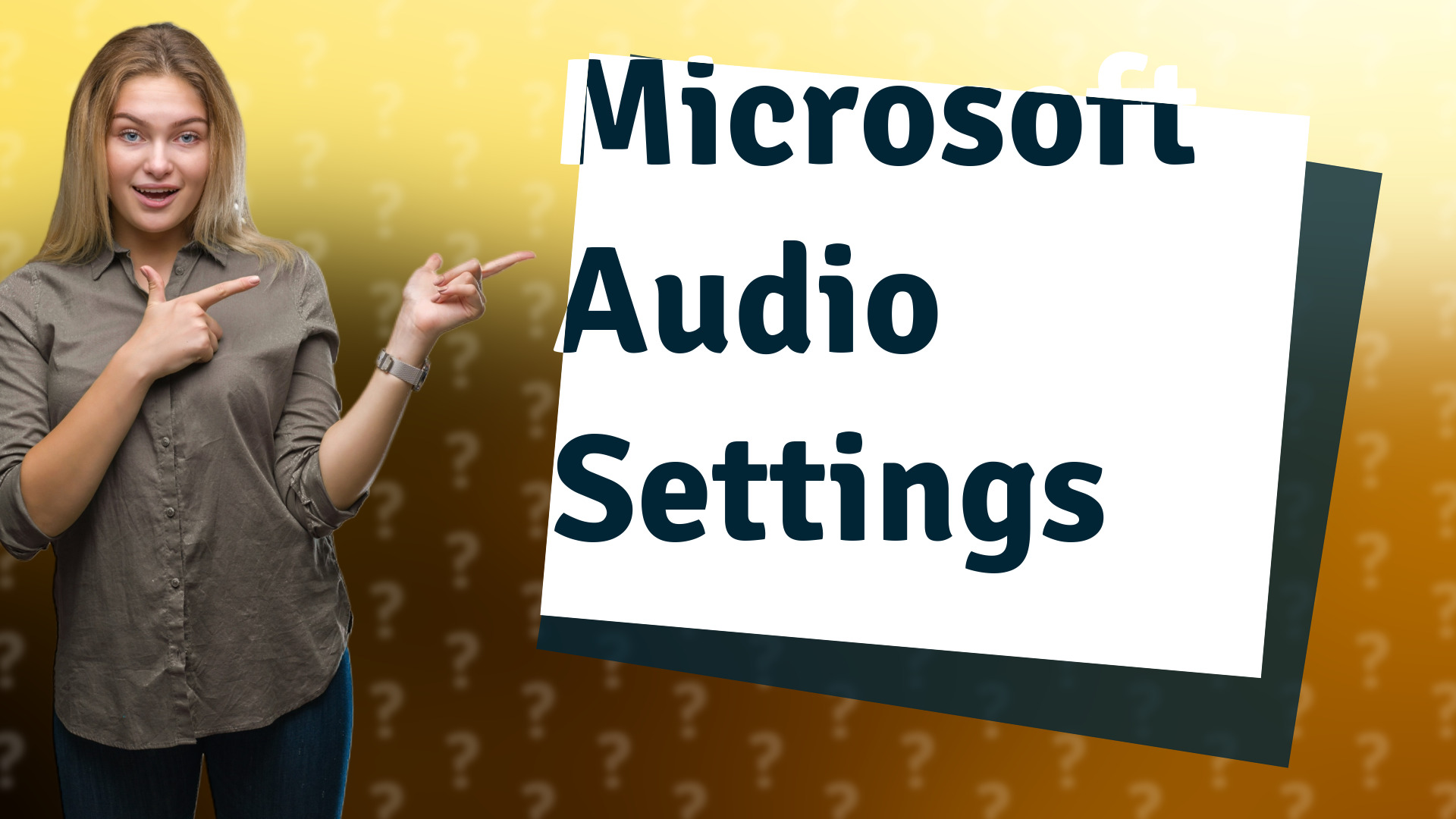 Microsoft Audio Settings
