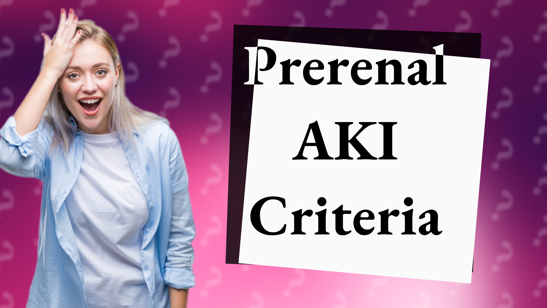 Prerenal AKI Criteria