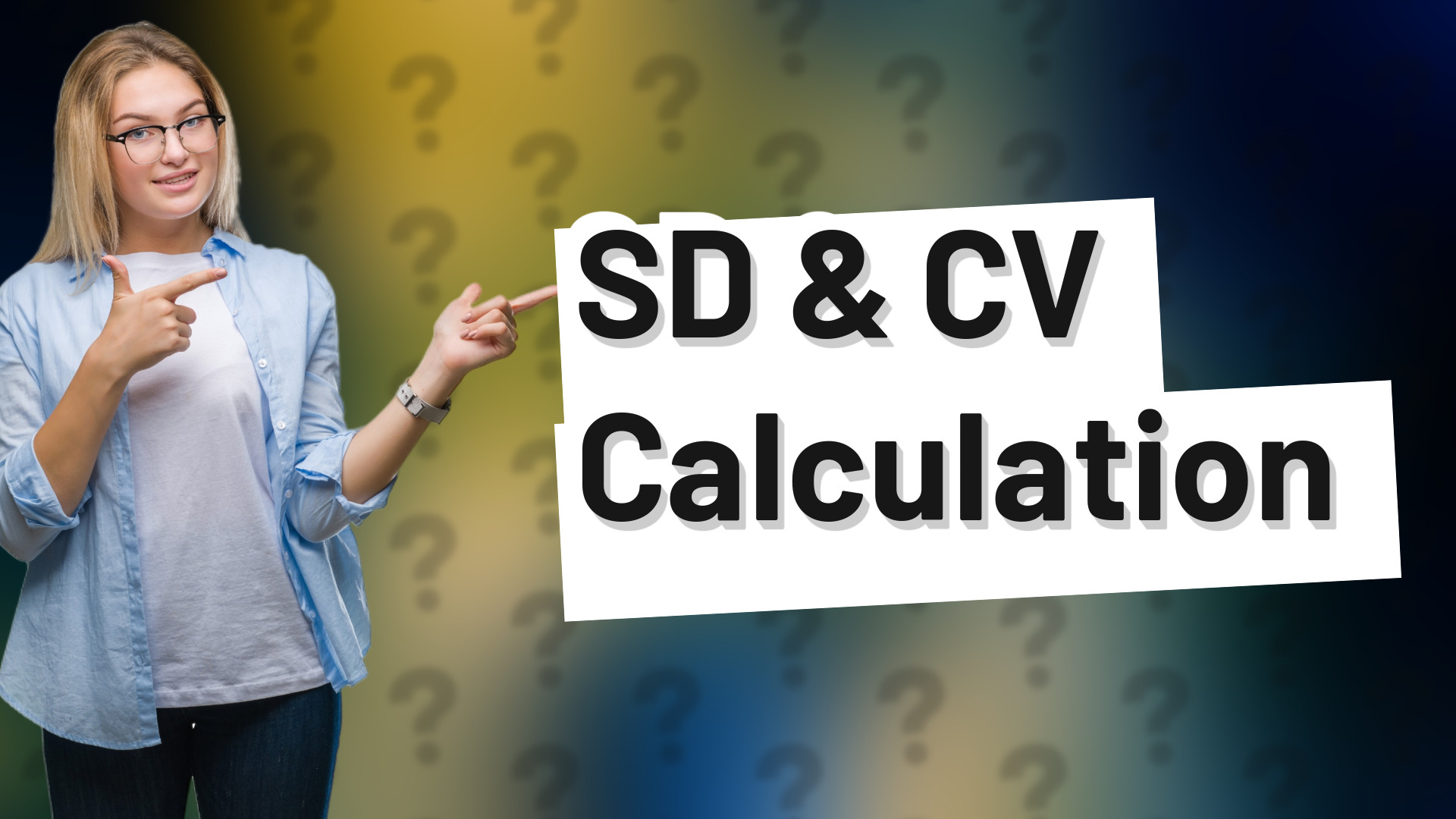 SD & CV Calculation