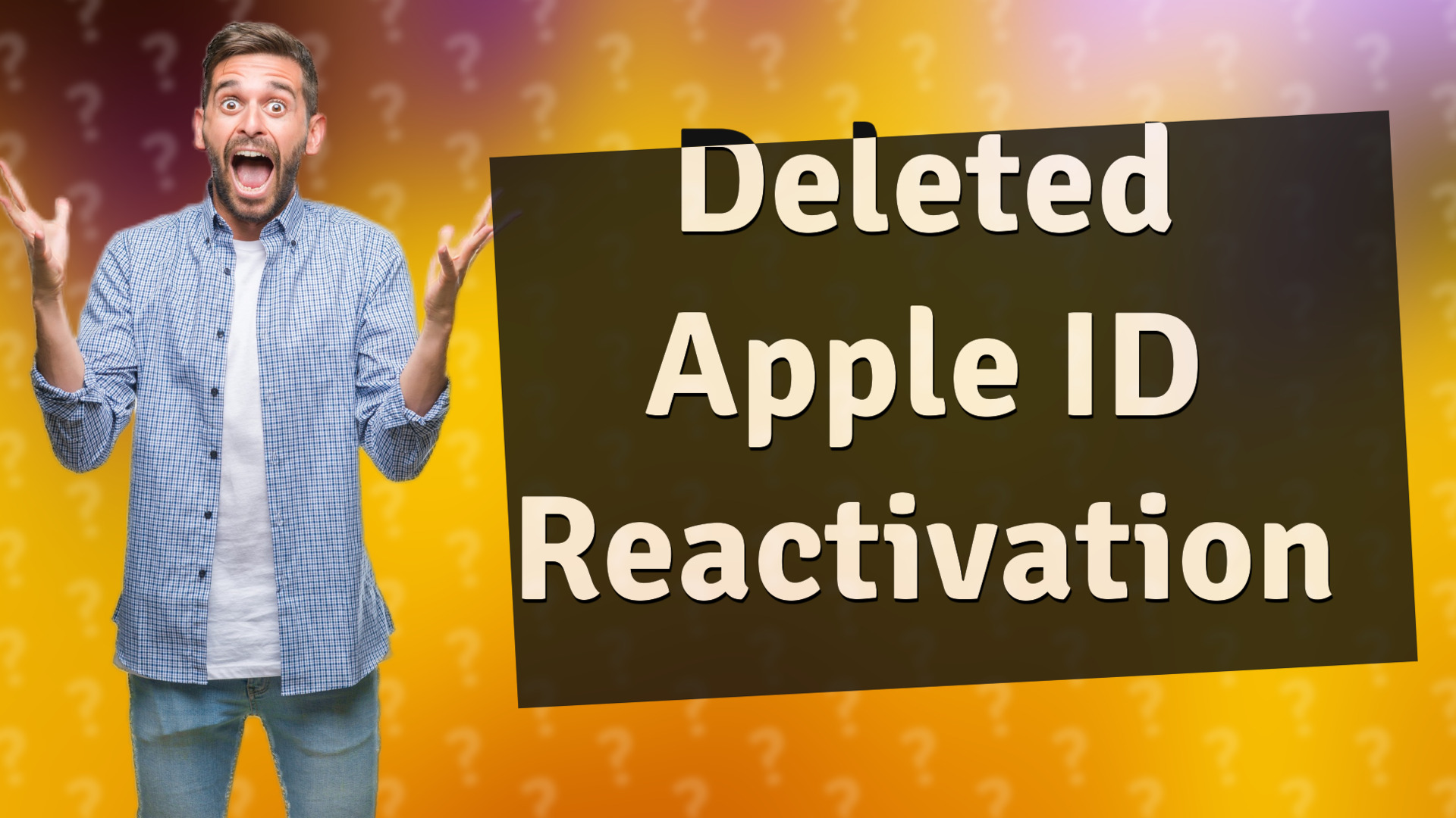 Deleted Apple ID Reactivation