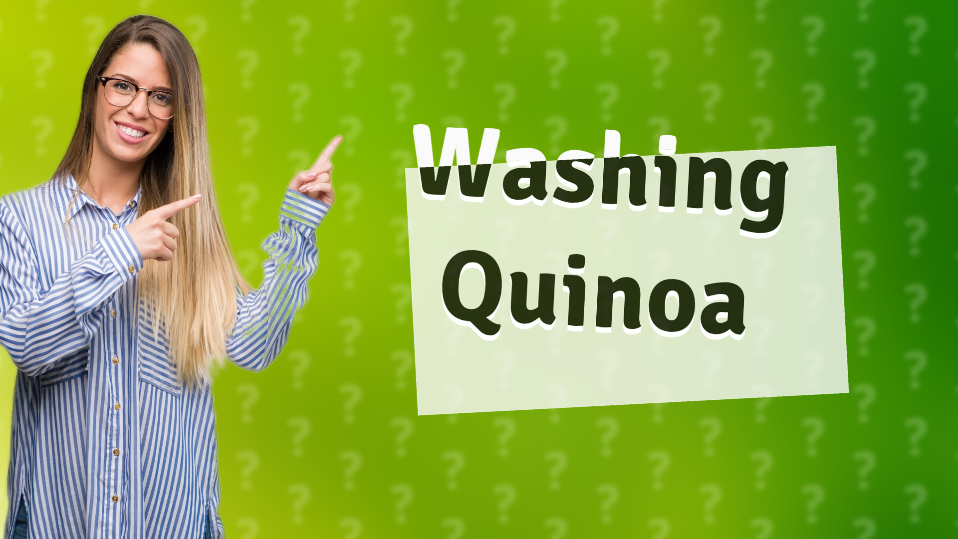 Washing Quinoa